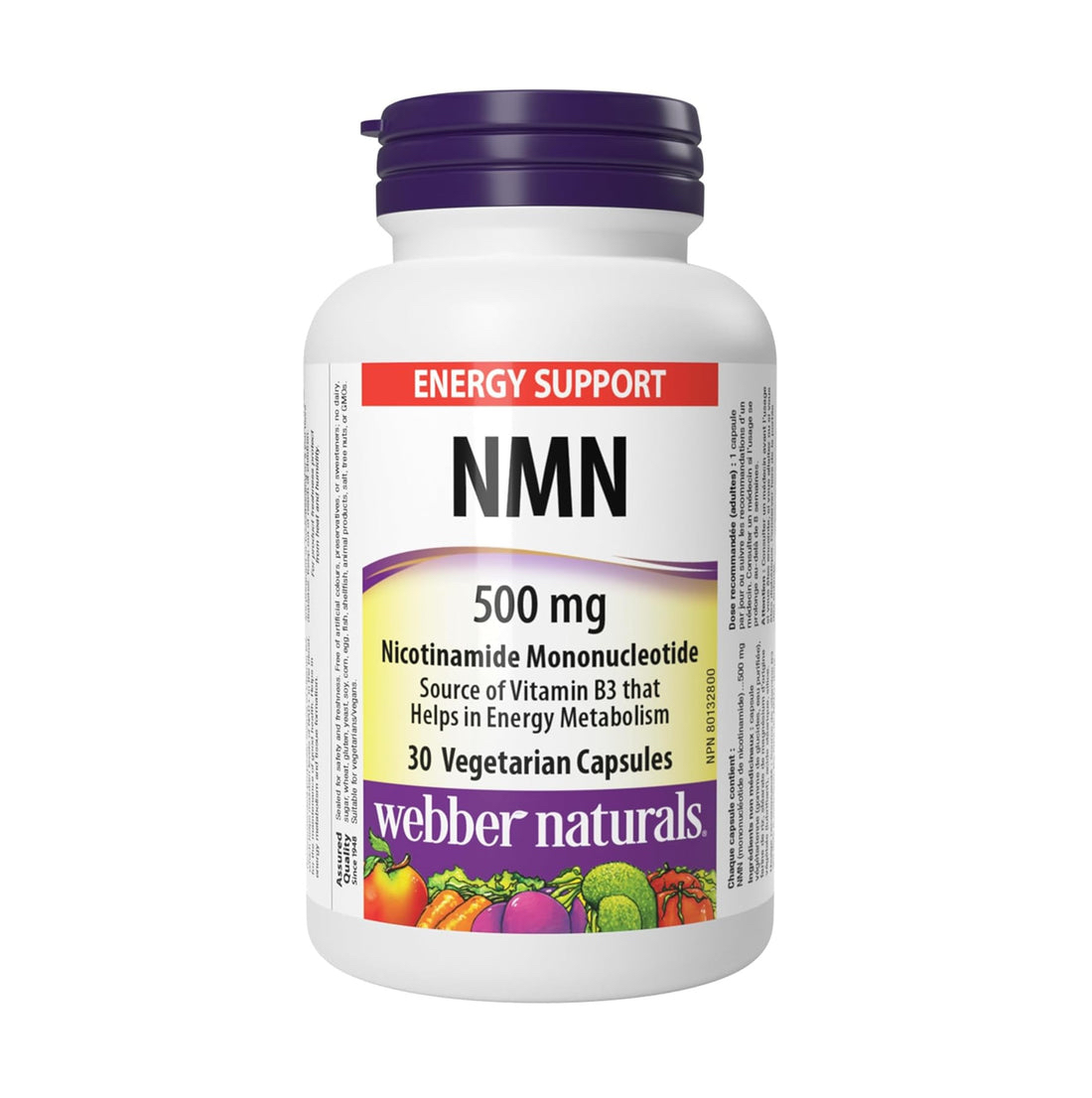 加拿大直送 Webber naturals NMN 500毫克 30粒素食膠囊 