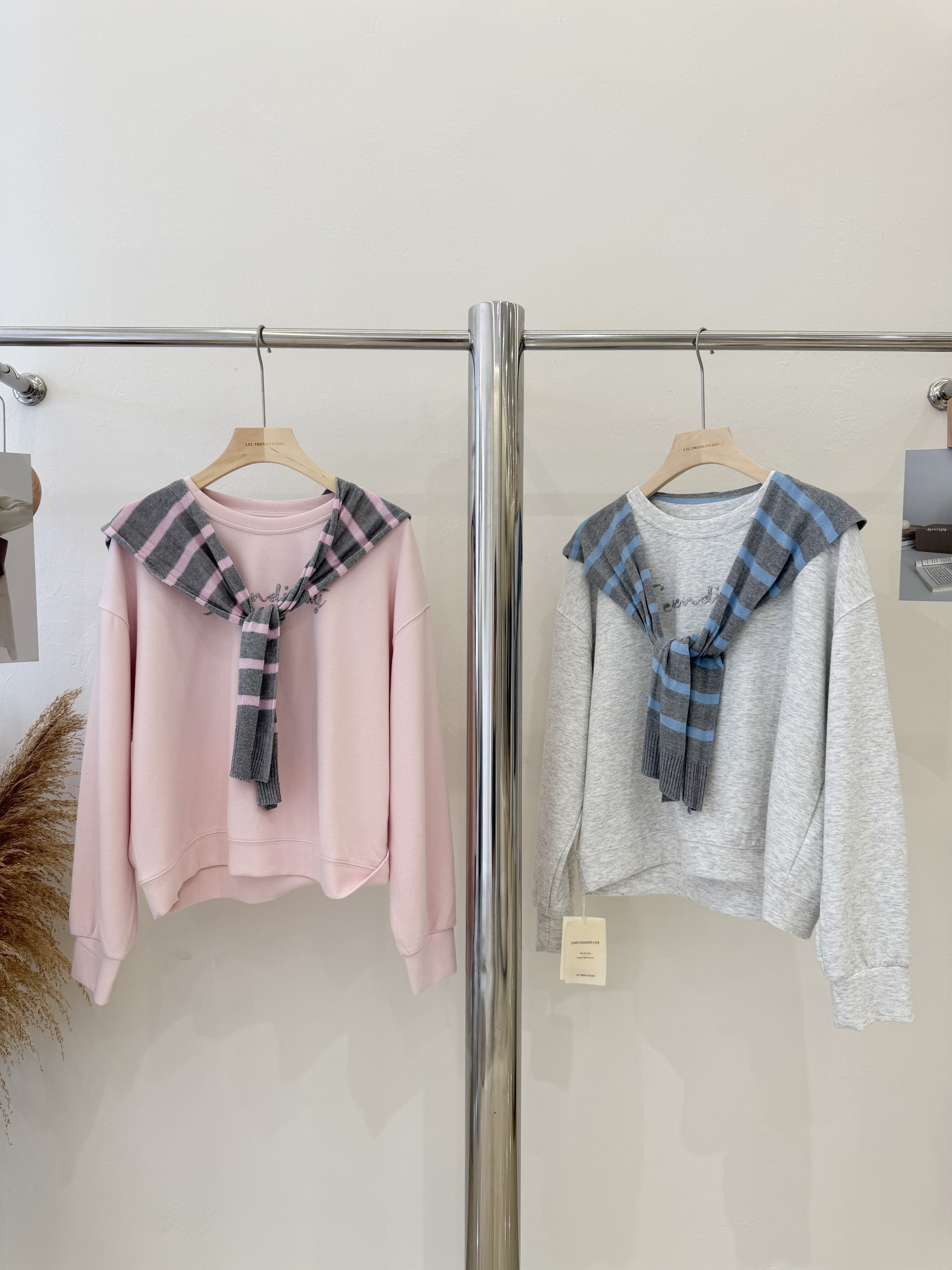 6352 韩系学院风披肩长袖