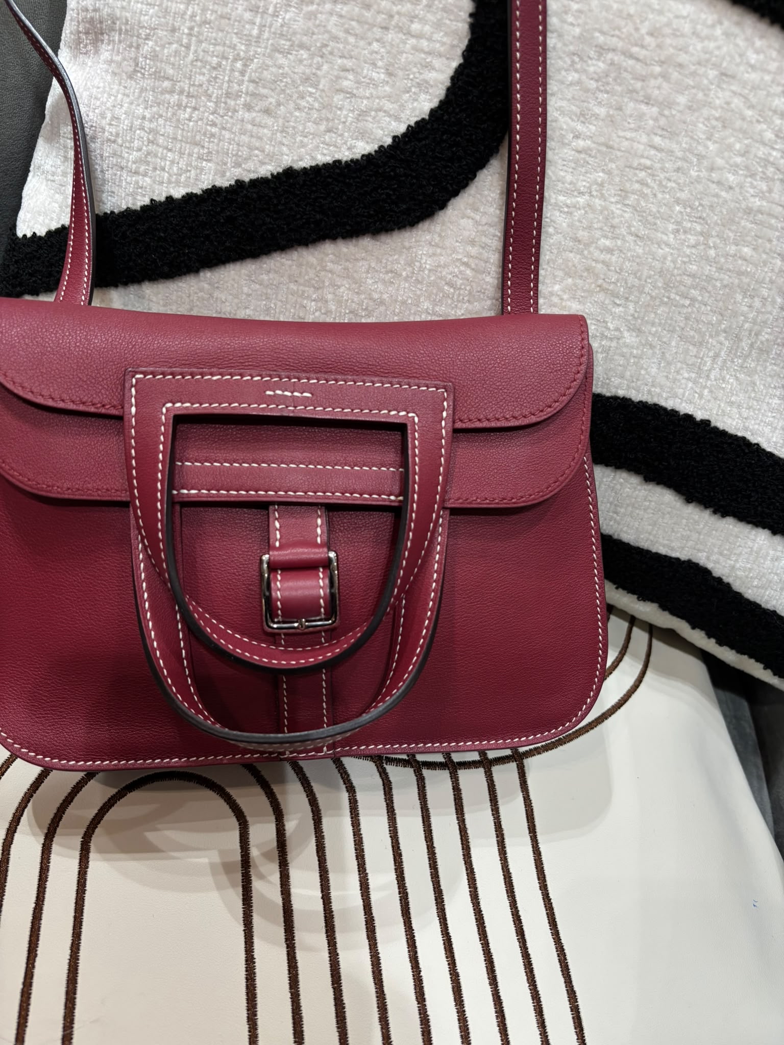 Hermes mini halzan  STAMP T 100%Authentic, 98%new ✅塵袋 