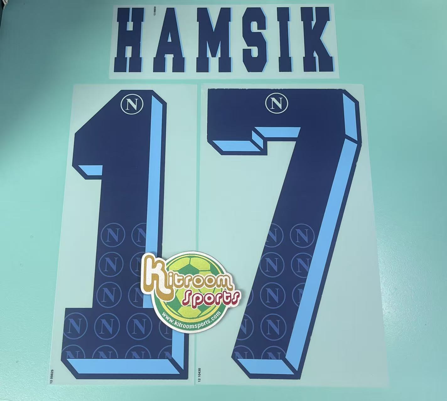 2012-13 Napoli Away Nameset #17 HAMSIK