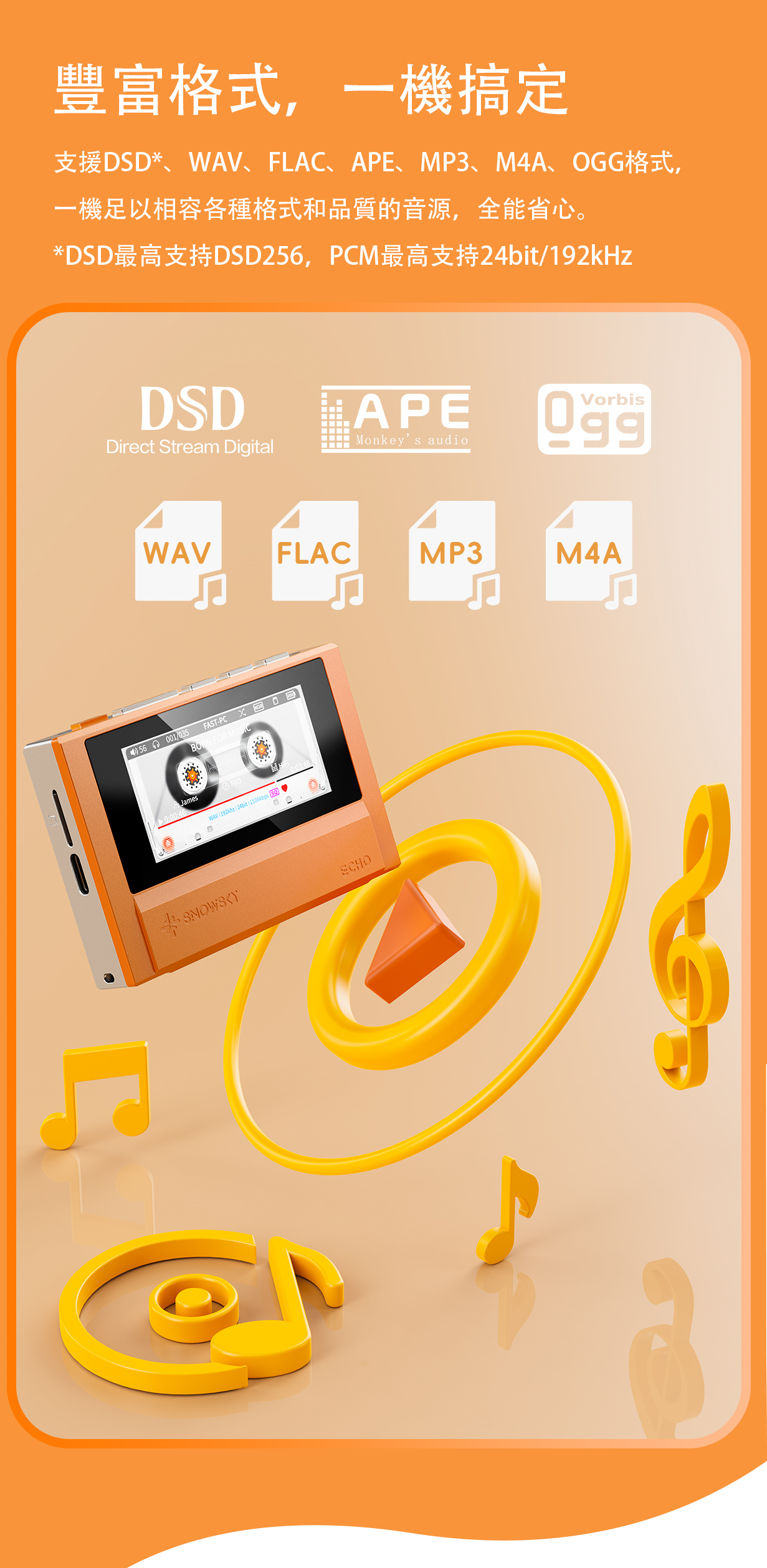 金屬迷你小巧的無損音樂播放機 ~ FiiO SNOWSKY (雪漫天) Echo (4GB)