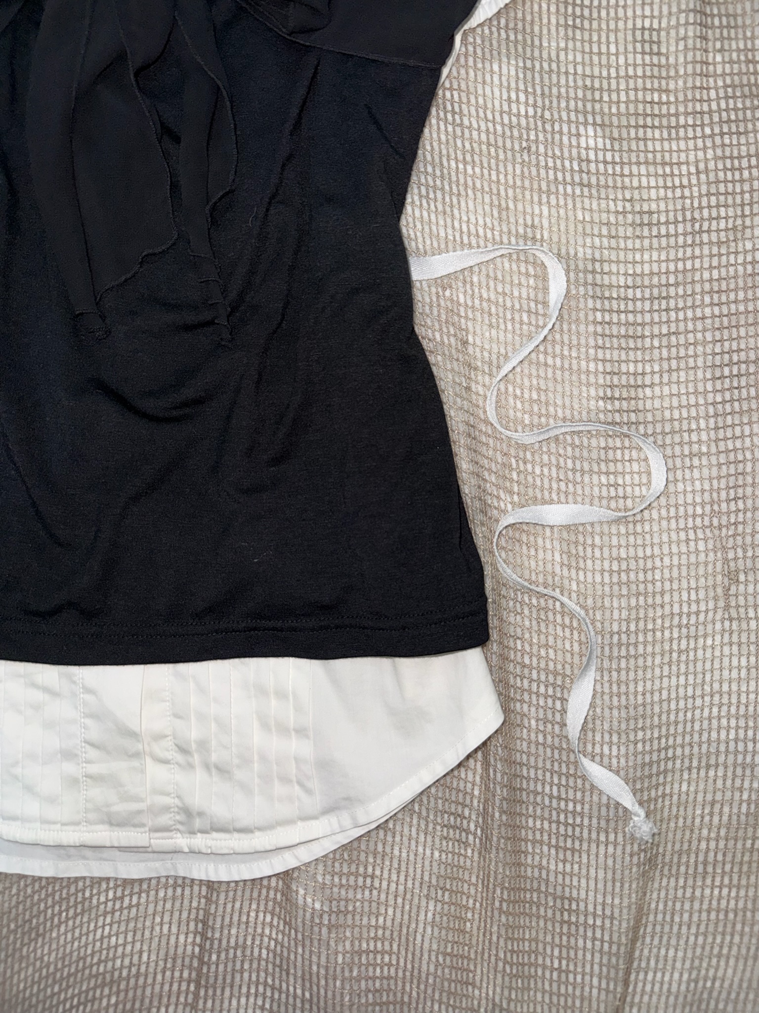 J-Fashion Bow Cami x Puff Sleeve Blouse Set