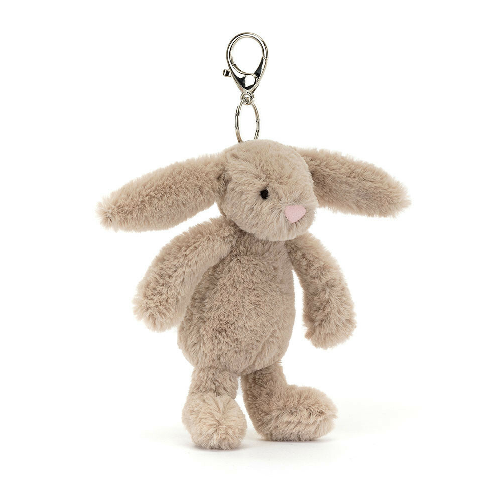 JELLYCAT Bashful Beige Bunny Bag Charm 純色卡其兔兔鎖匙扣