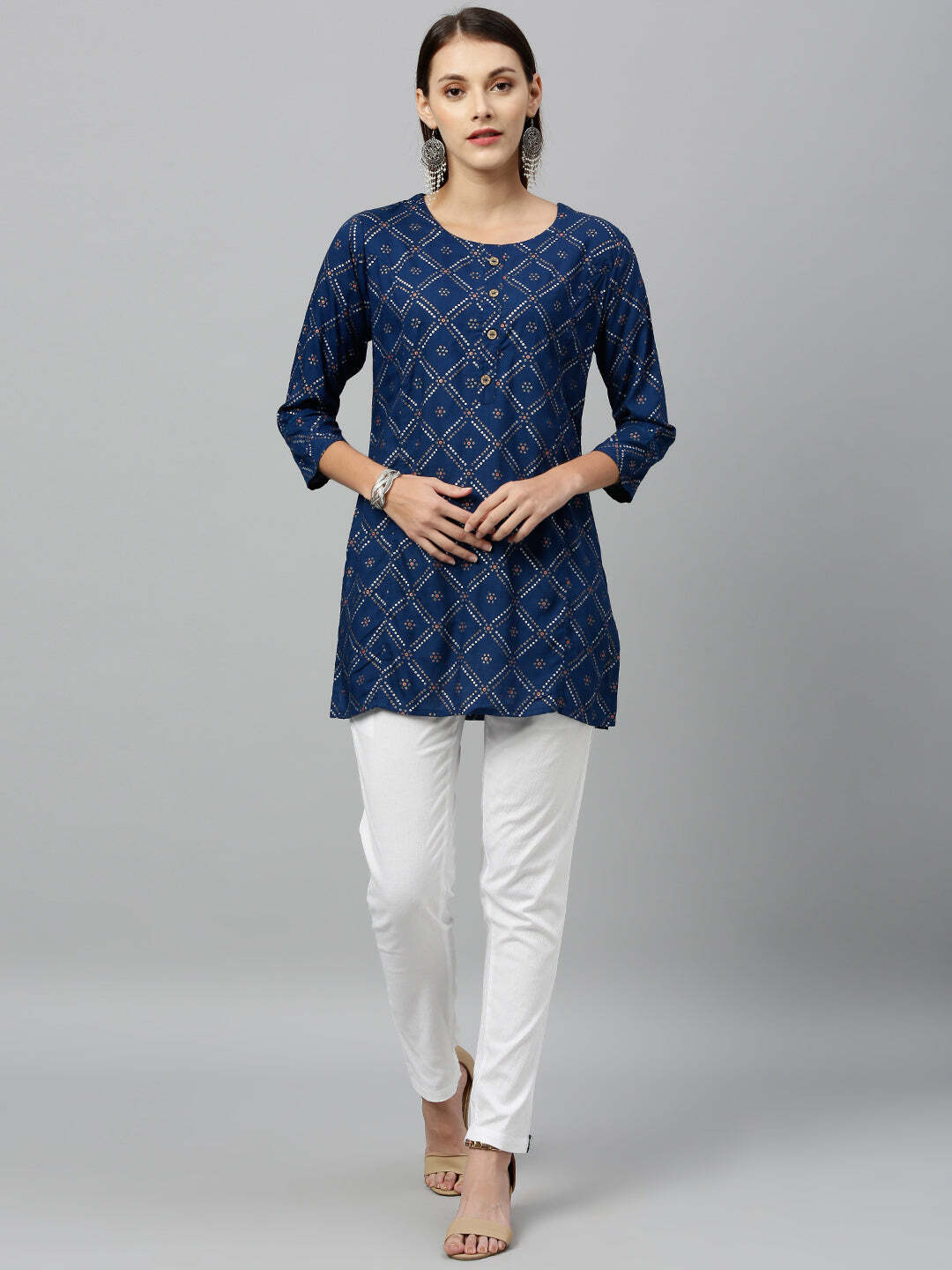 Brownish Maroon Cotton Tunic