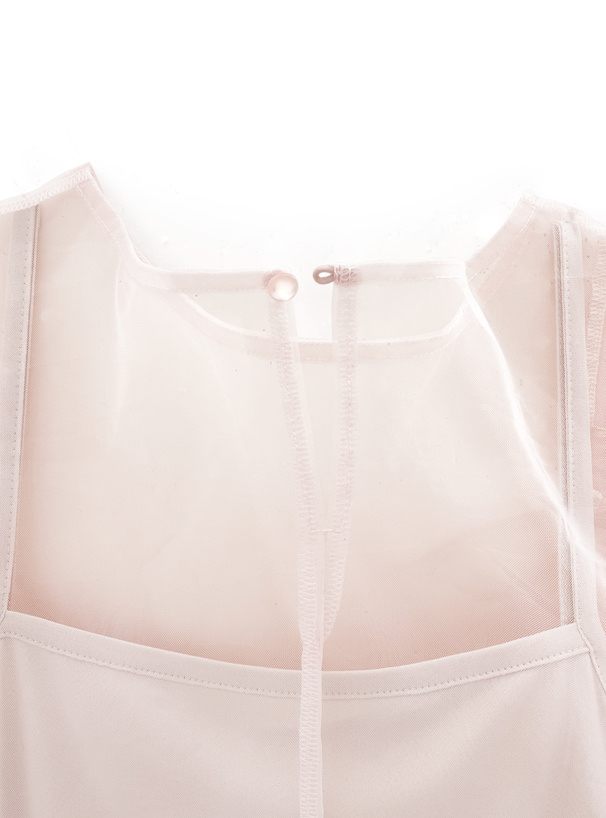 吊帶背心+薄紗抽帶上衣[dk1126]