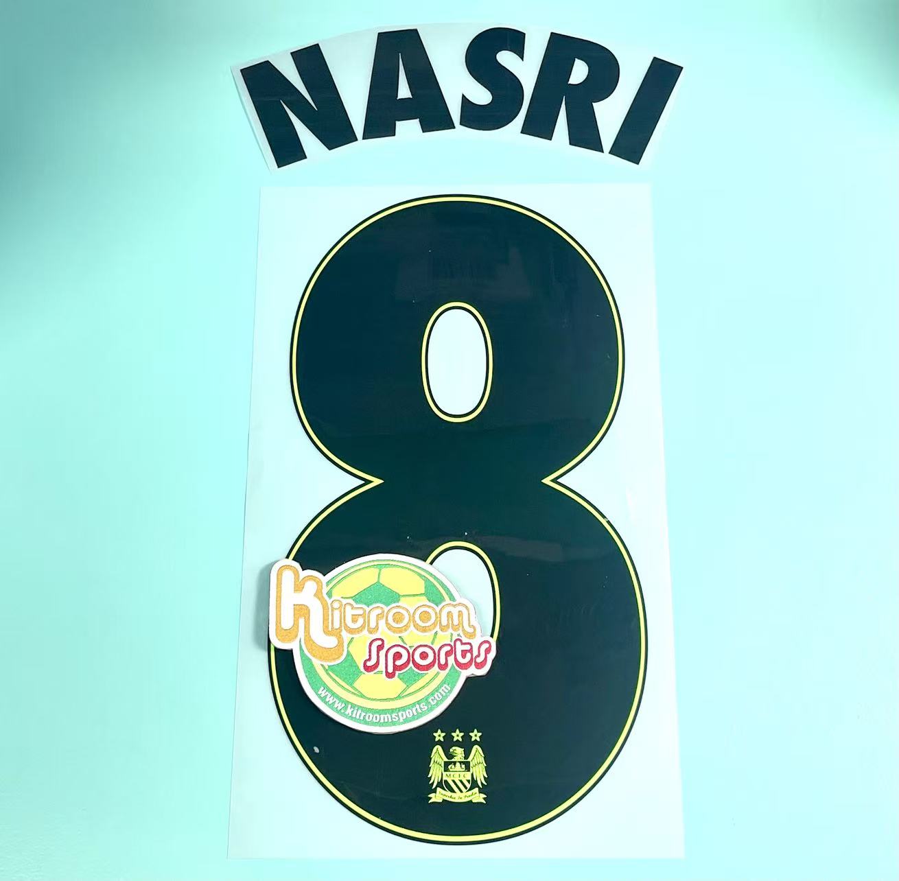 2015-16 Manchester City 3RD UCL Nameset #8 NASRI