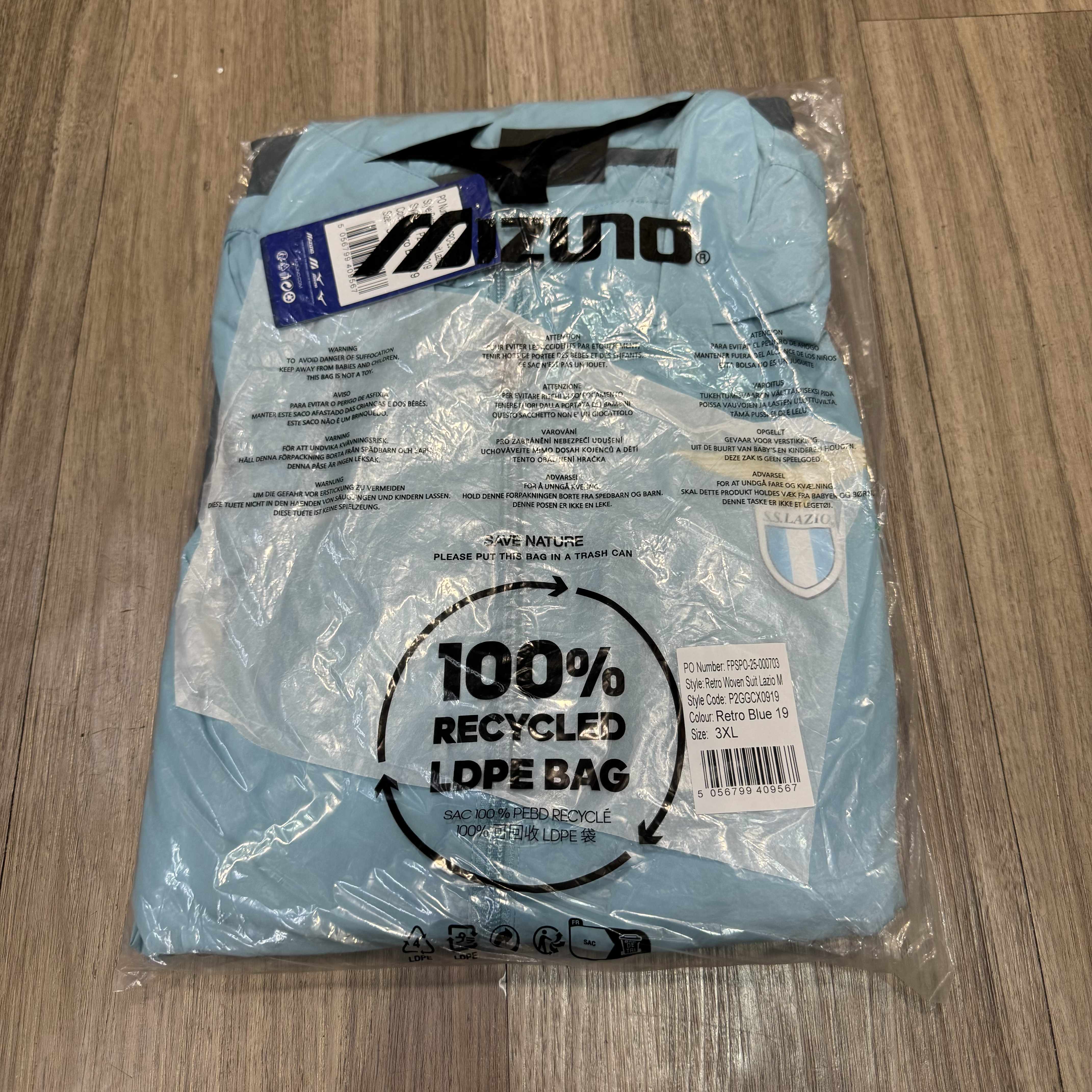 Lazio 25/26 mizuno light jacket (Bnwt)