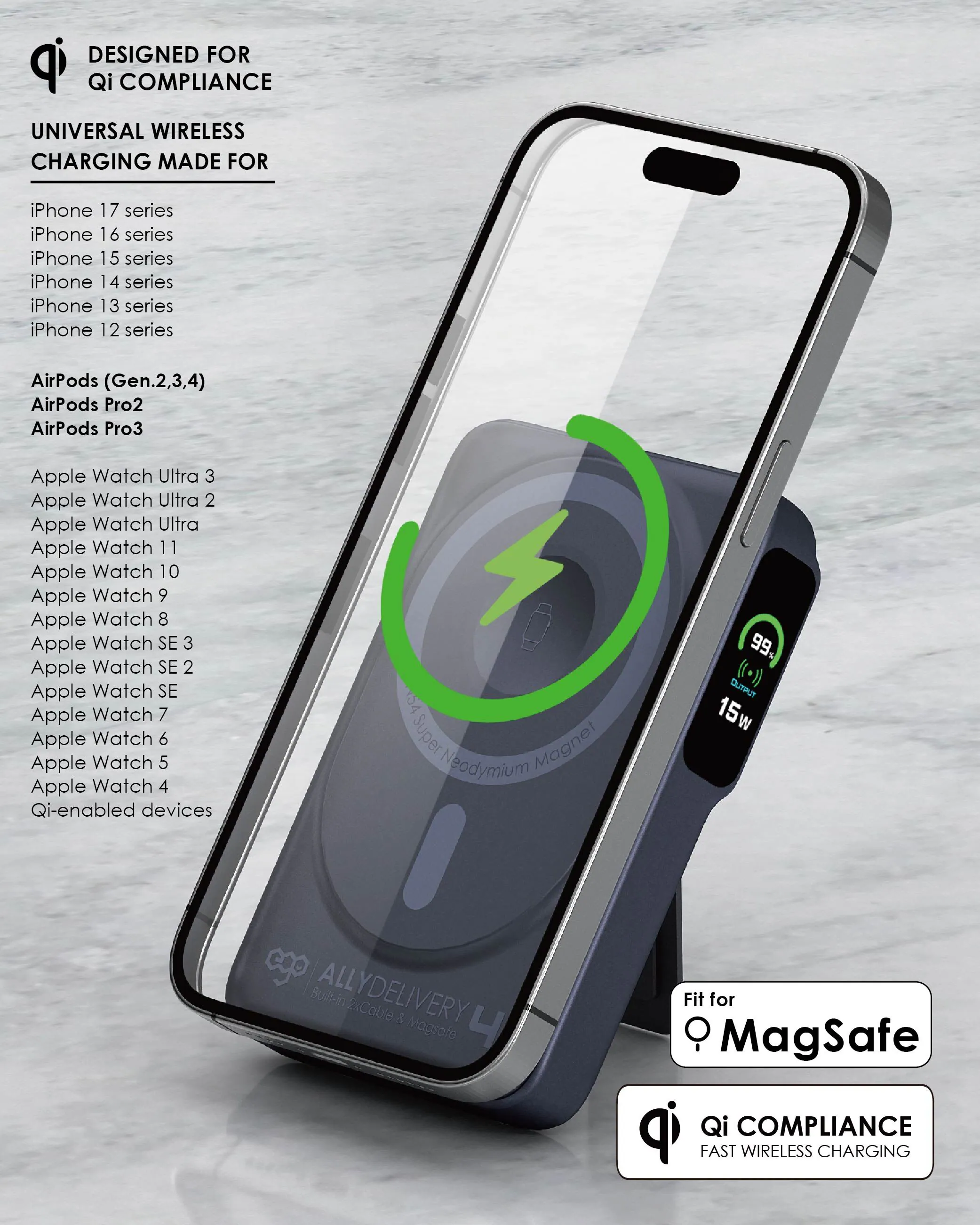 香港行貨 一年保養 ego AllyDelivery 4 @3C追溯碼版.Magsafe 10000mAh 6in1 移動電源 