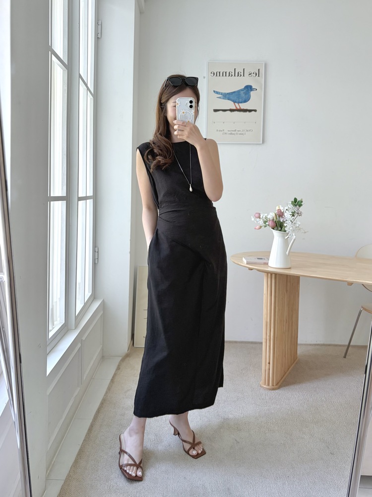 Effortless Wrap Dress (Black)