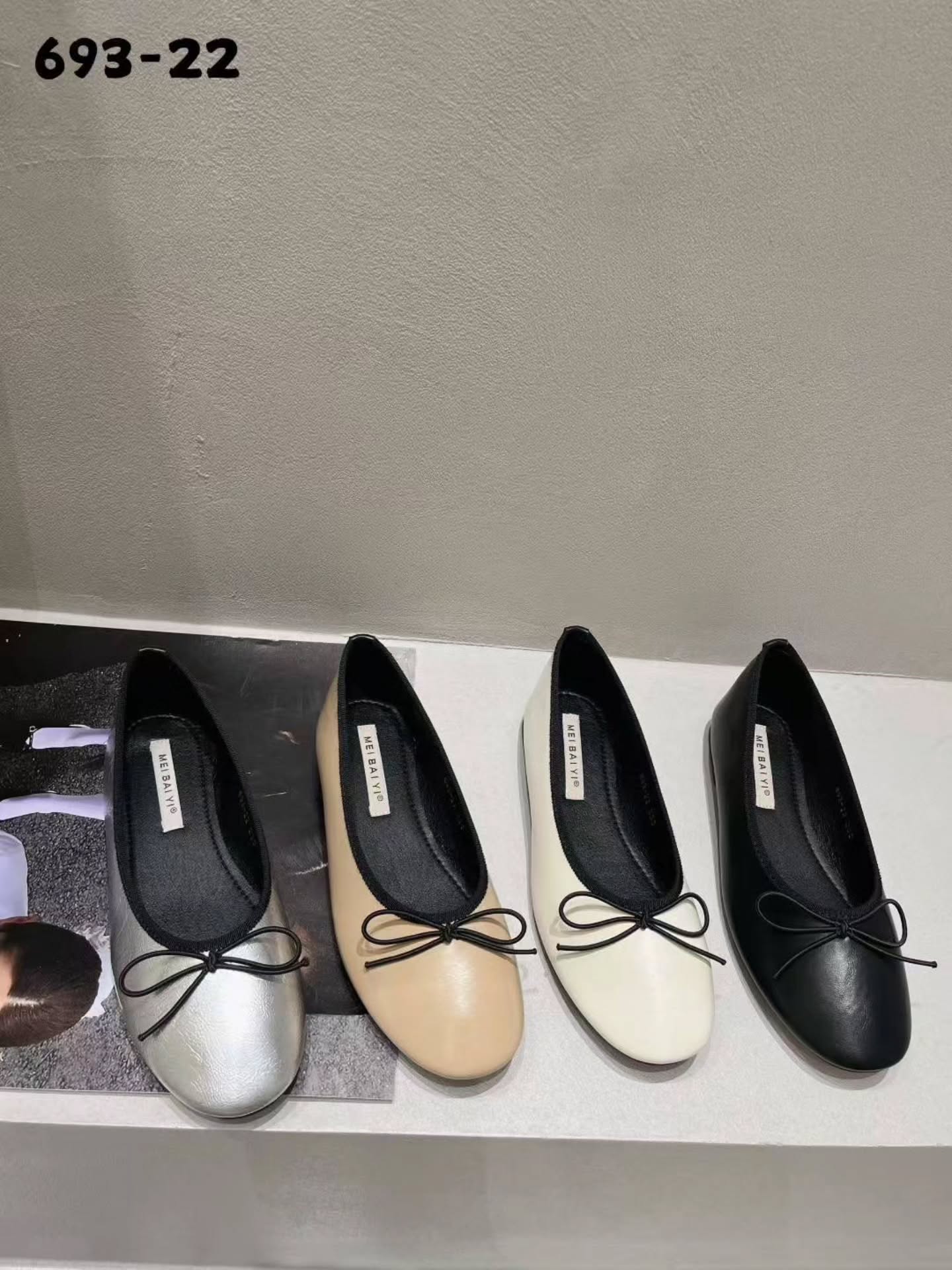 693-22 法式蝴蝶结平底鞋 🇨🇳