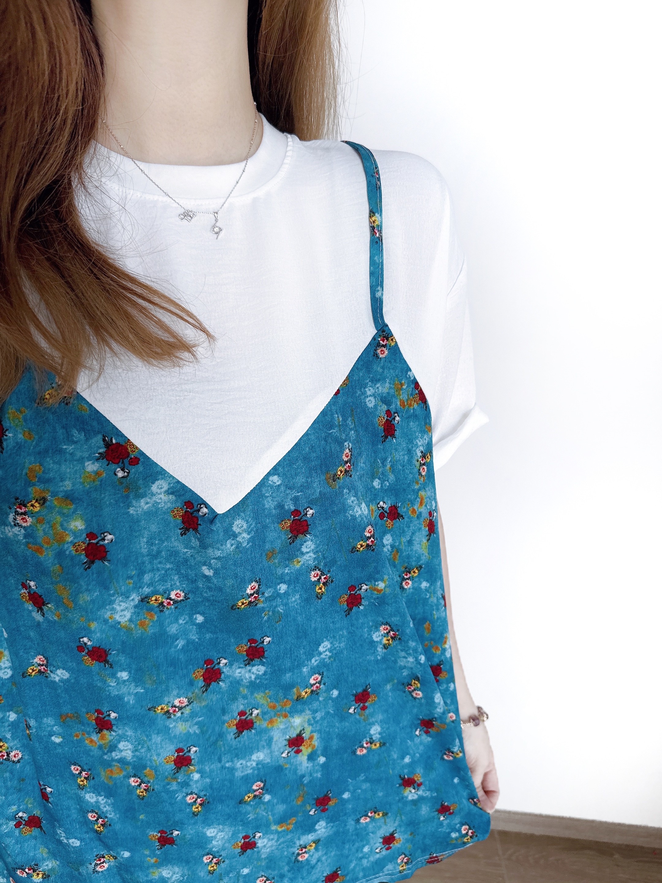 🌼初春優惠🍀 假兩件吊有彩花Tee