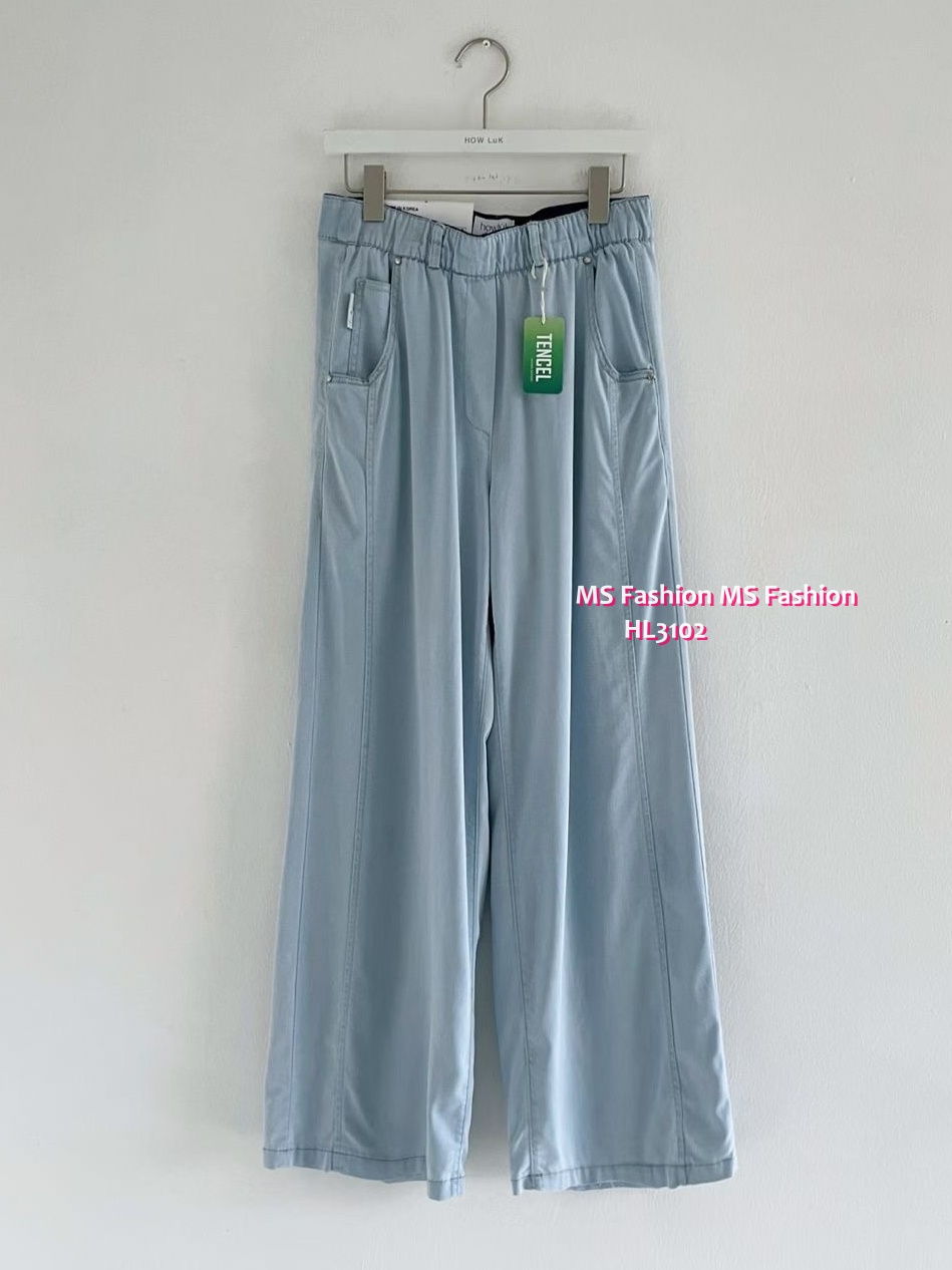 HL3102 韓國👖Howluk天絲面料闊筒褲