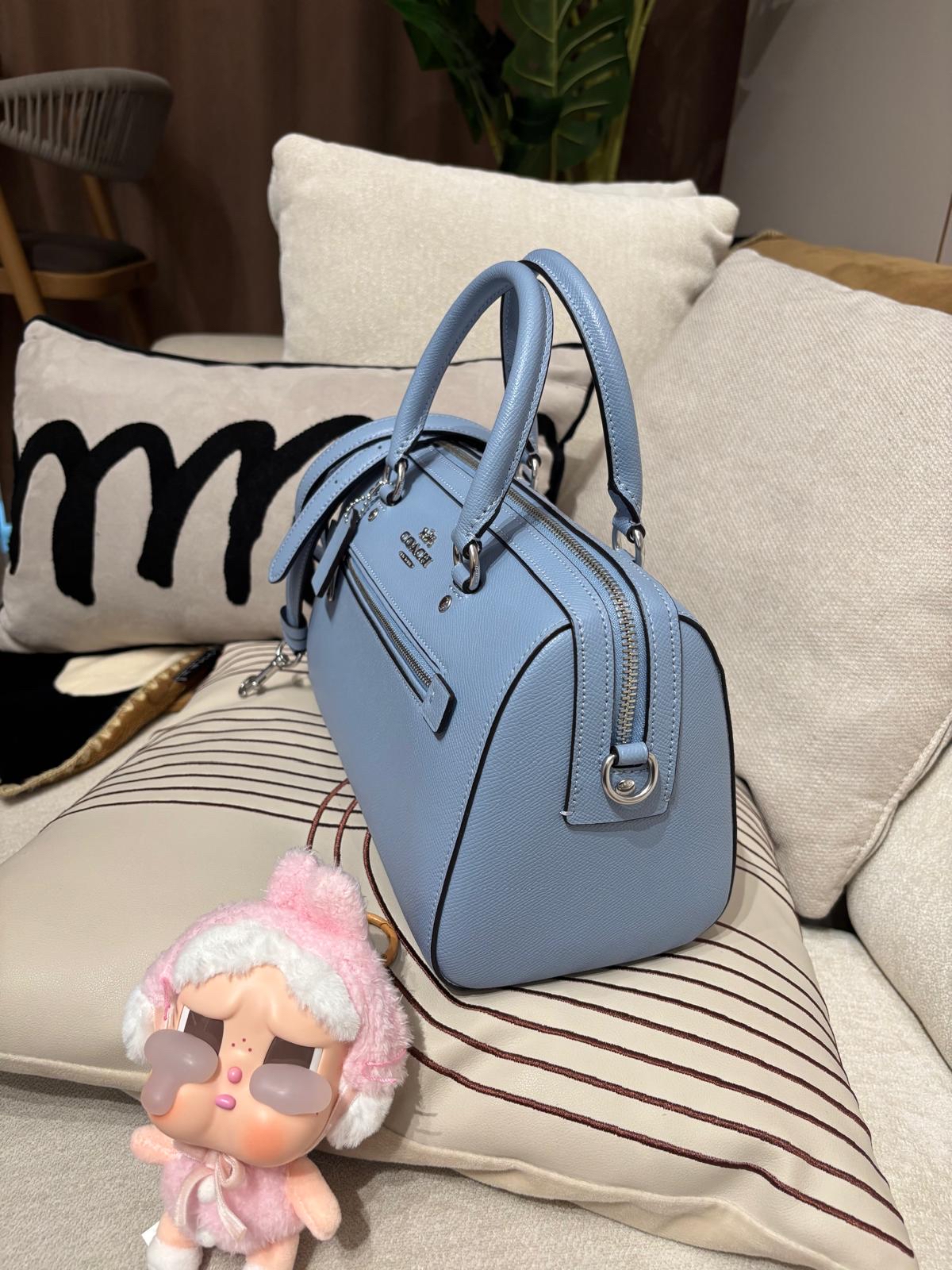 全新 Coach Boston 2Way bag light blue 100%Authentic, Brand New ✅Dust bag