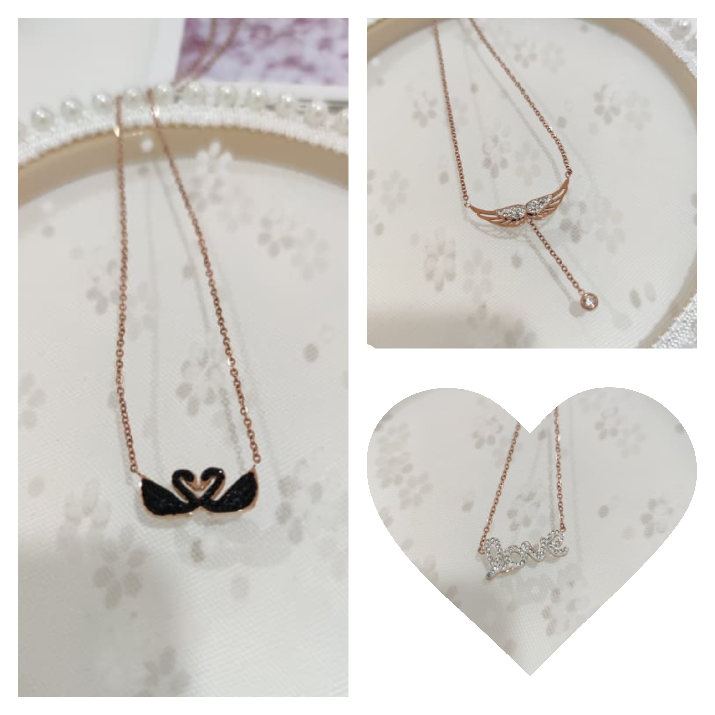 N001 温柔玫瑰金项链