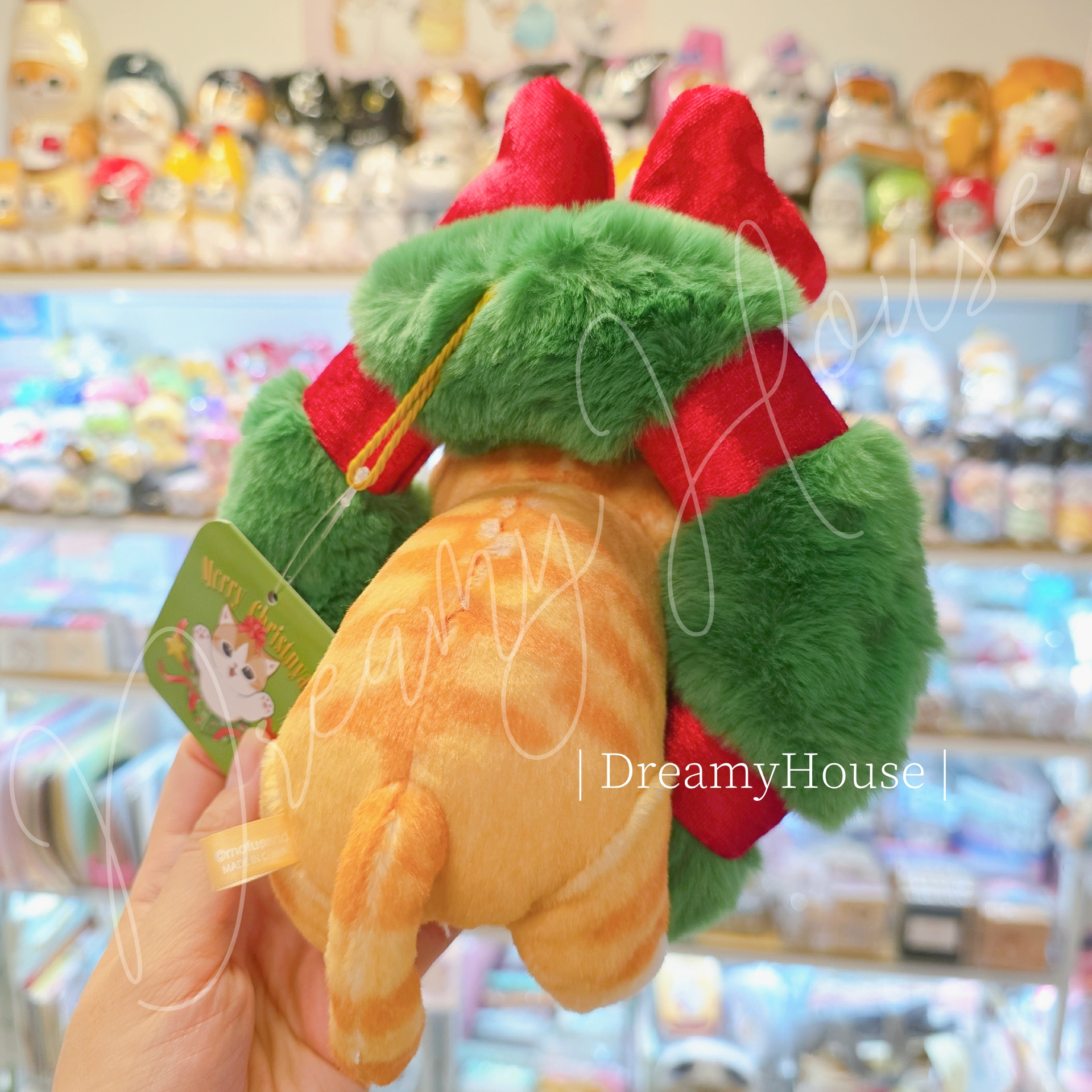 日本 Mofusand貓咪 鯊魚貓 mofumofu store 聖誕花圈 公仔吊飾