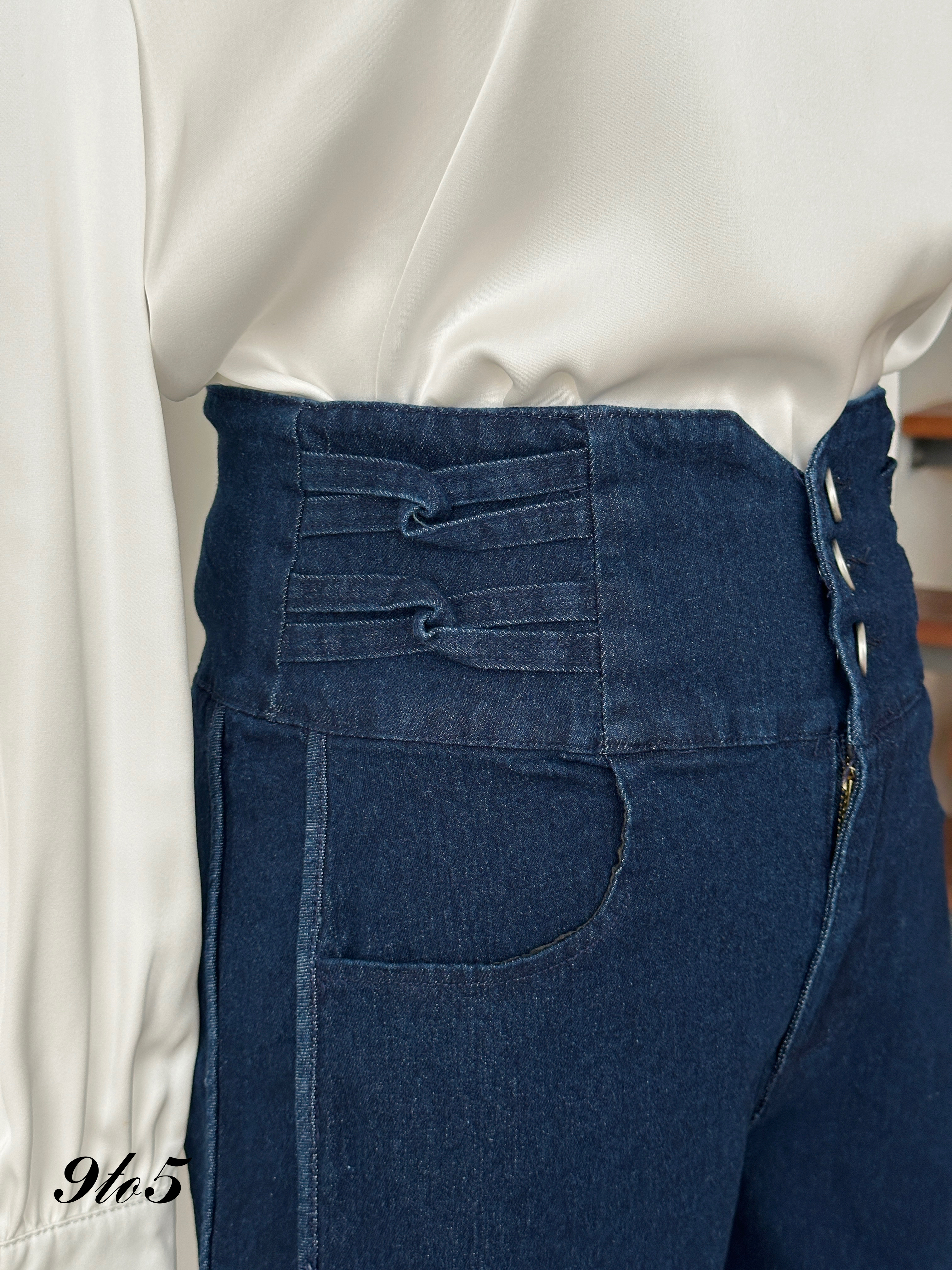 S1789 Denim Short Pants - Blue & Dark Blue