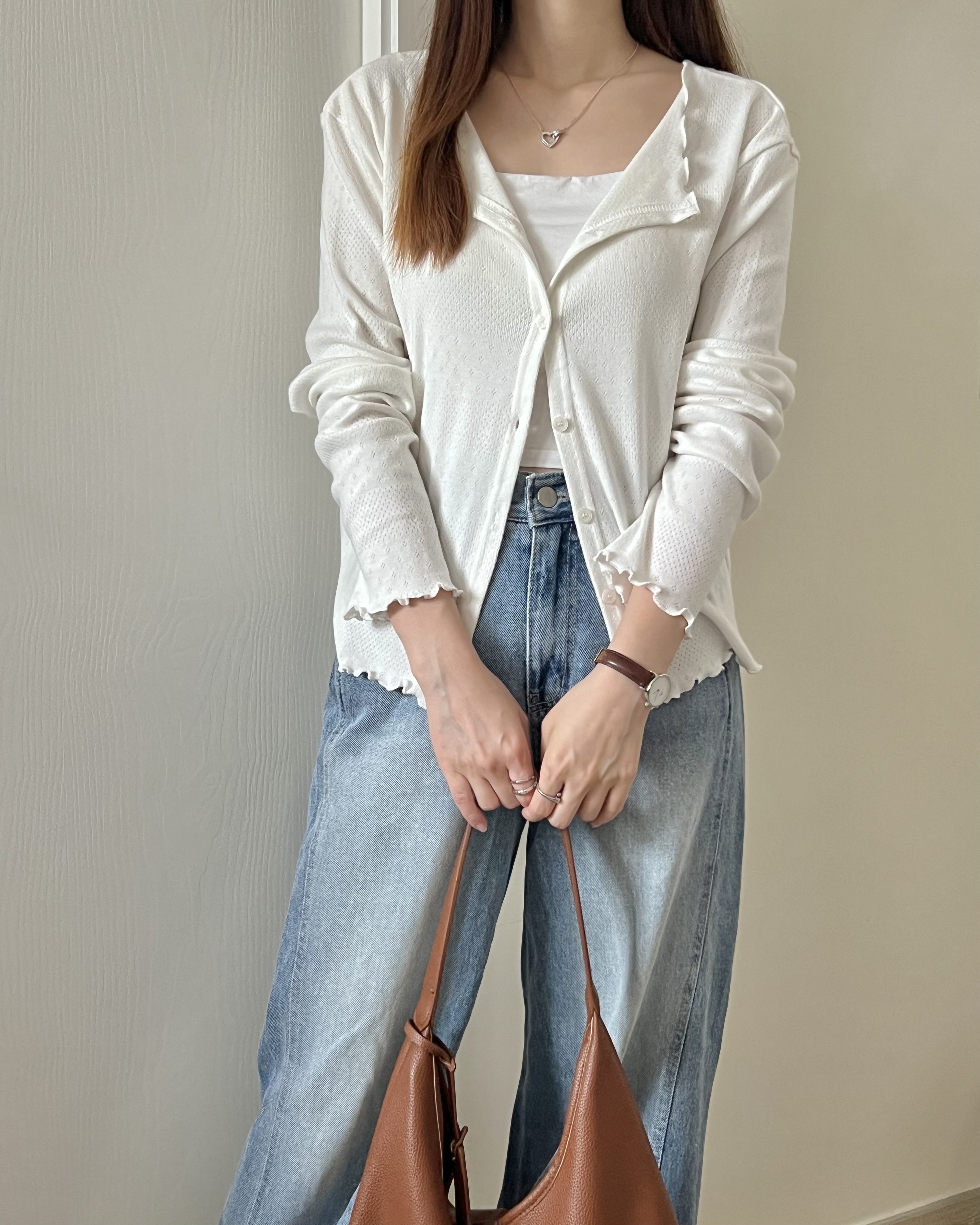 櫻花木耳邊上衣 溫柔斯文