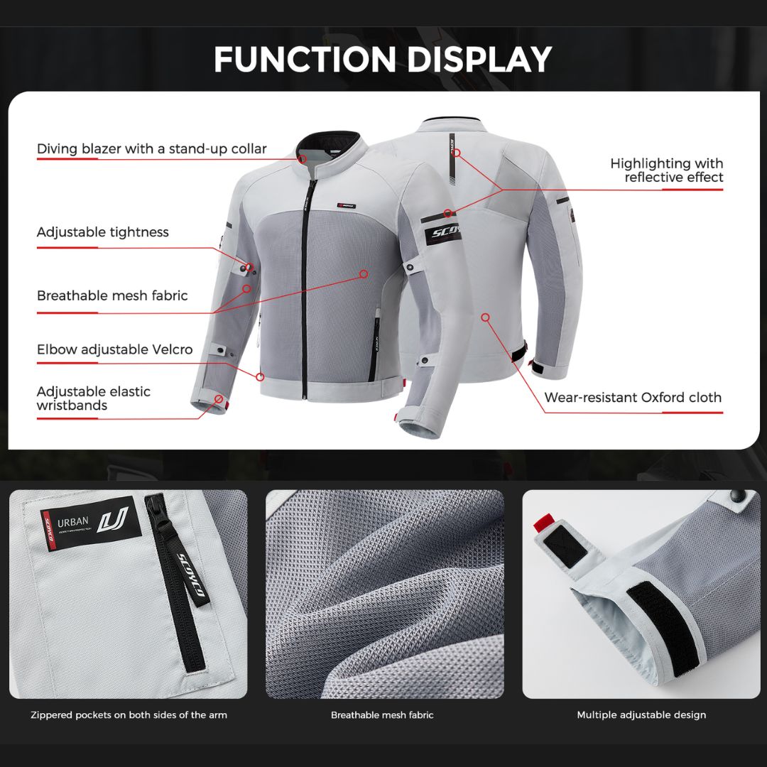 SCOYCO JK328 Motorcycle Riding Jacket Men | CE Protector | Touring Racing Jaket Motor Lelaki