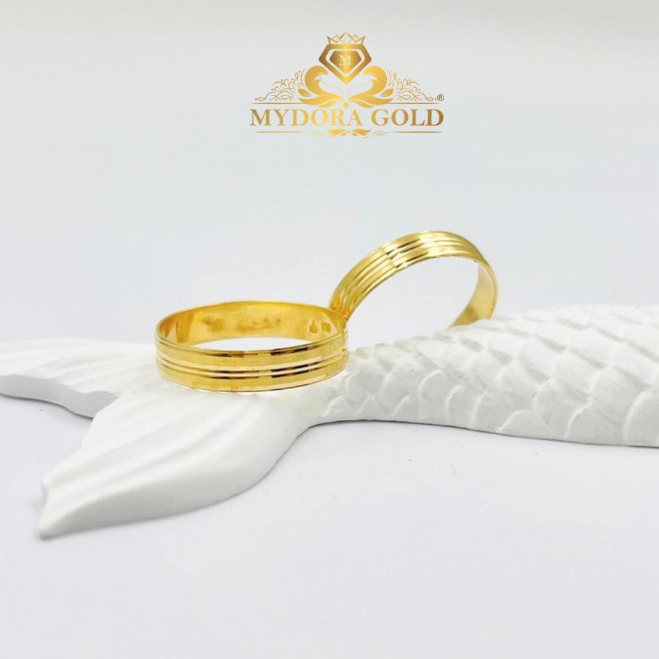 MYDORA Cincin Belah Rotan Double Line l EMAS 916/22K