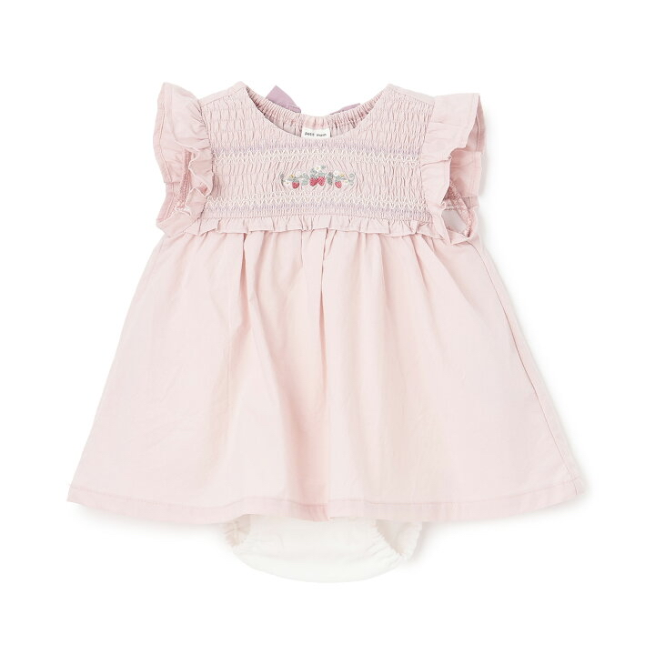 🇯🇵預訂 日本直送🇯🇵 Petit Main 三色草莓刺繡緞帶褶皺包屁裙