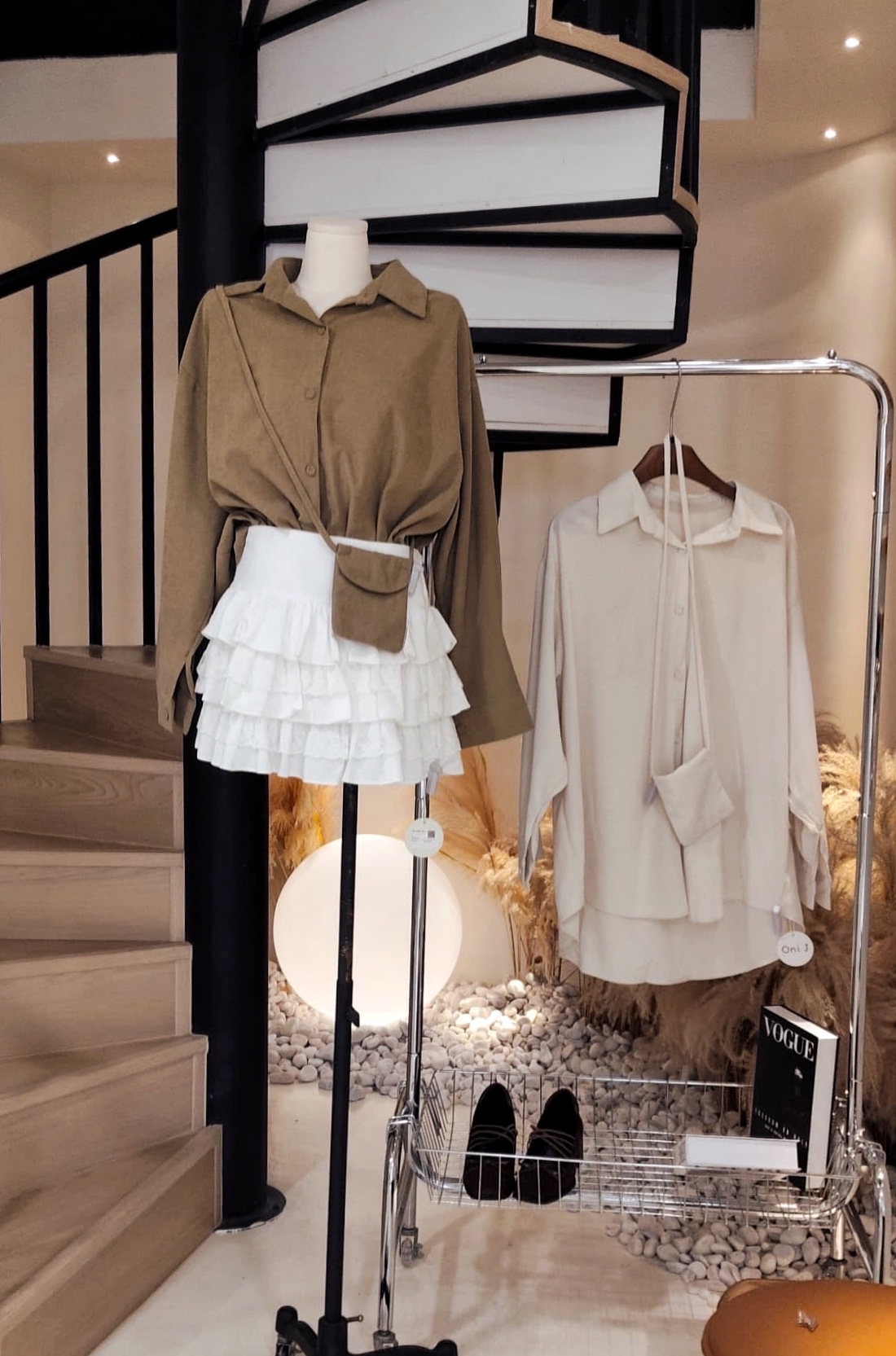 韩版衬衣+小包包