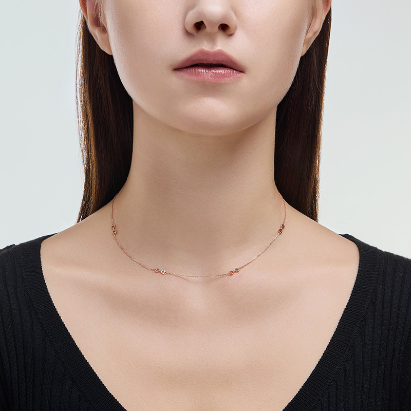 DIDIER DUBOT Miss Doux 玫瑰金頸鏈 (JDRNRXF484S)