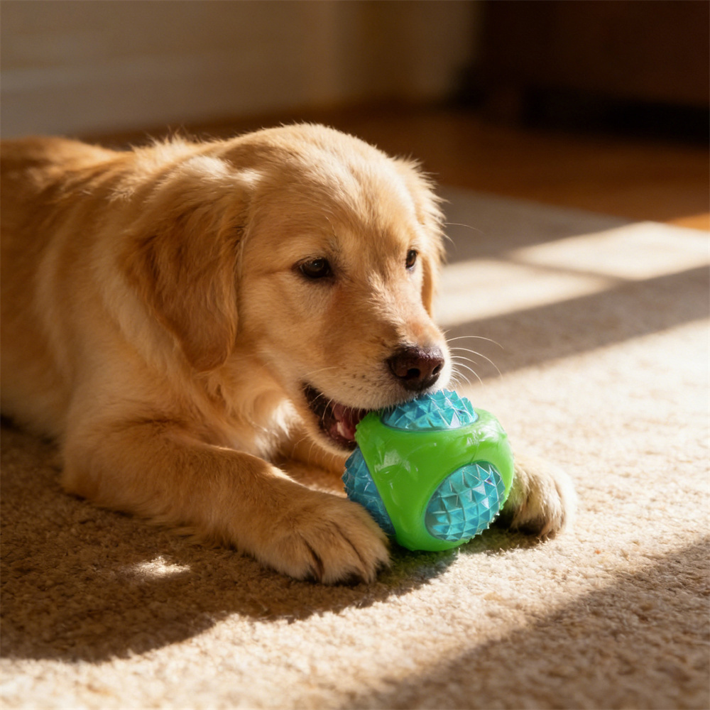 耐咬磨牙發光鑽石寵物玩具 紅色 UB0256