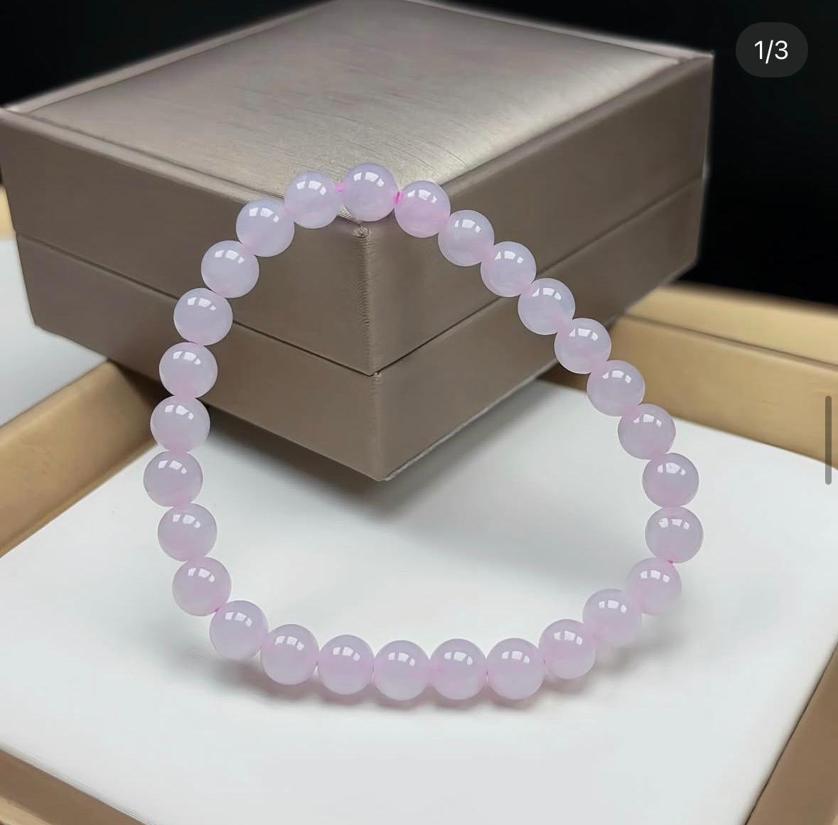 6.8mm 粉色翡翠手串