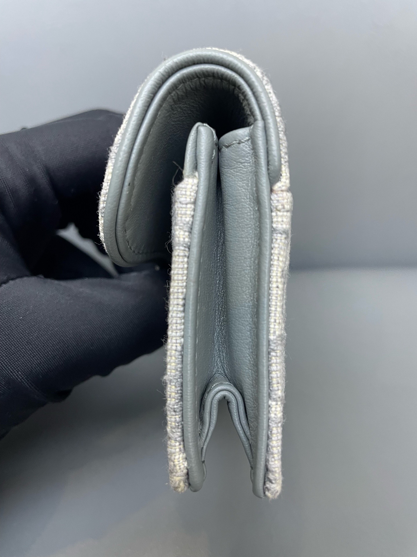 【預訂貨品】Dior經典灰色帆布卡包