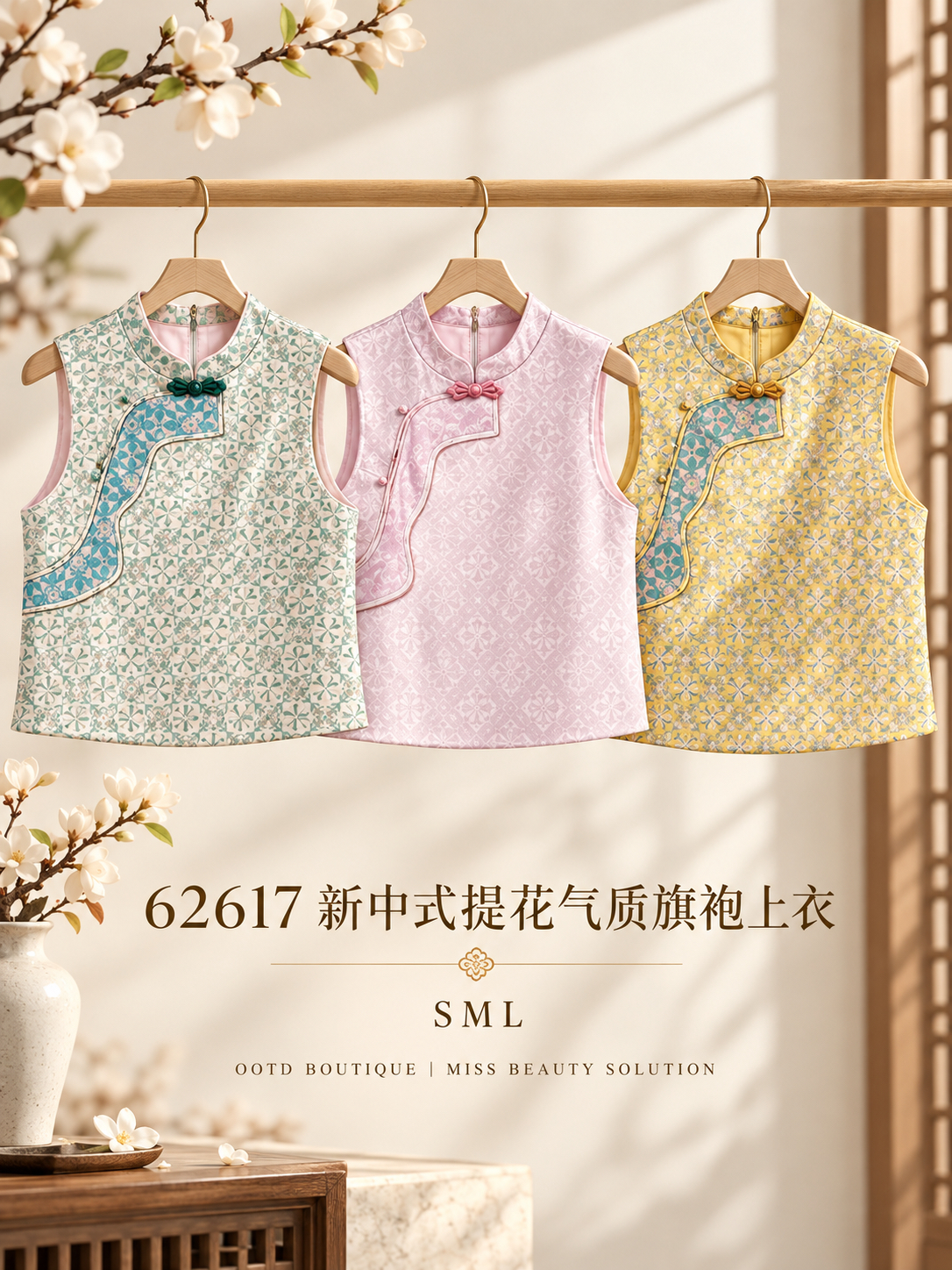 62617 NEW CHINESE STYLES JACQUARD TOP