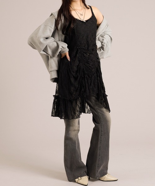 Lace抽繩吊帶外搭【JOT003】