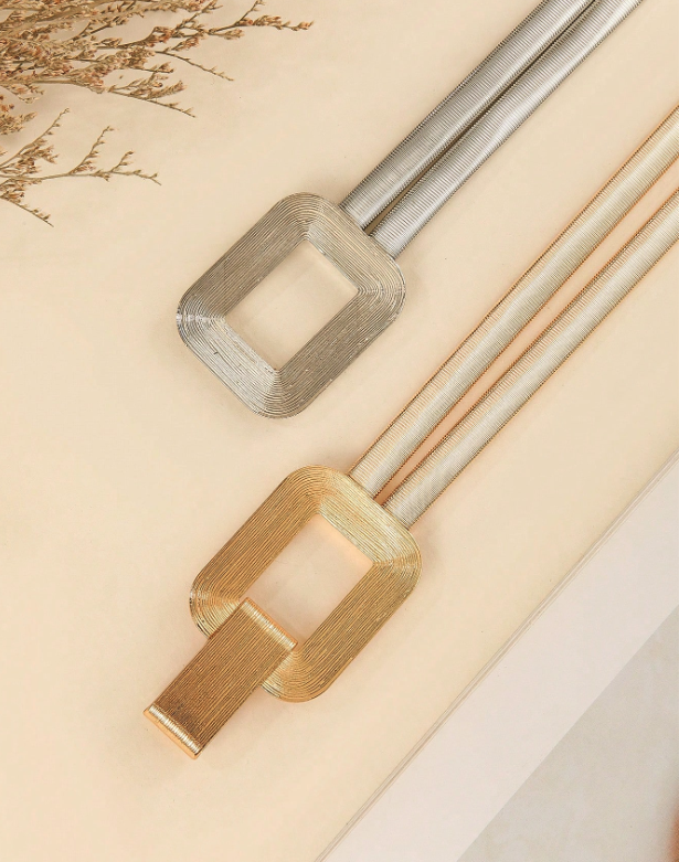 Double Strand Elastic Metal Waist Belt