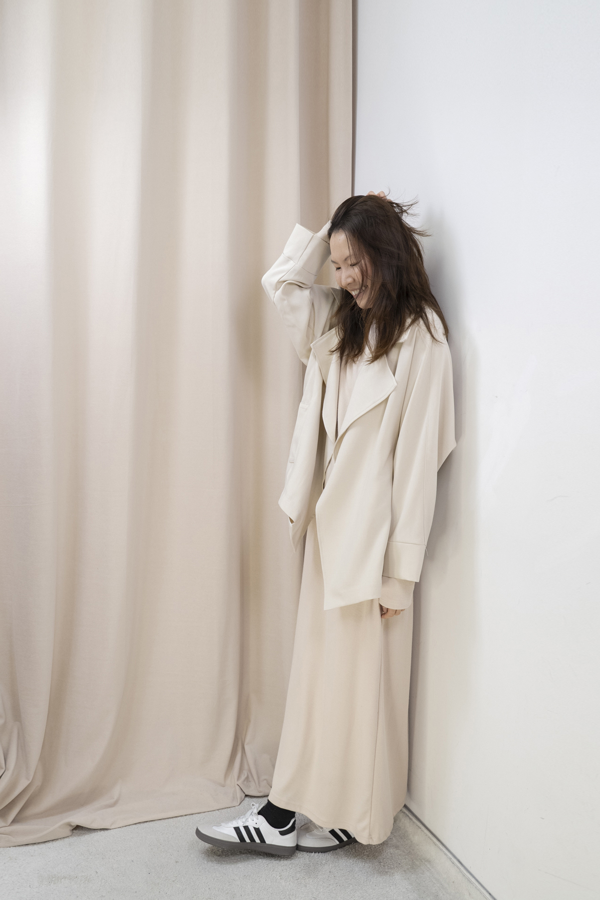 推薦！Smart Causal 必備大翻領西外（米杏色）