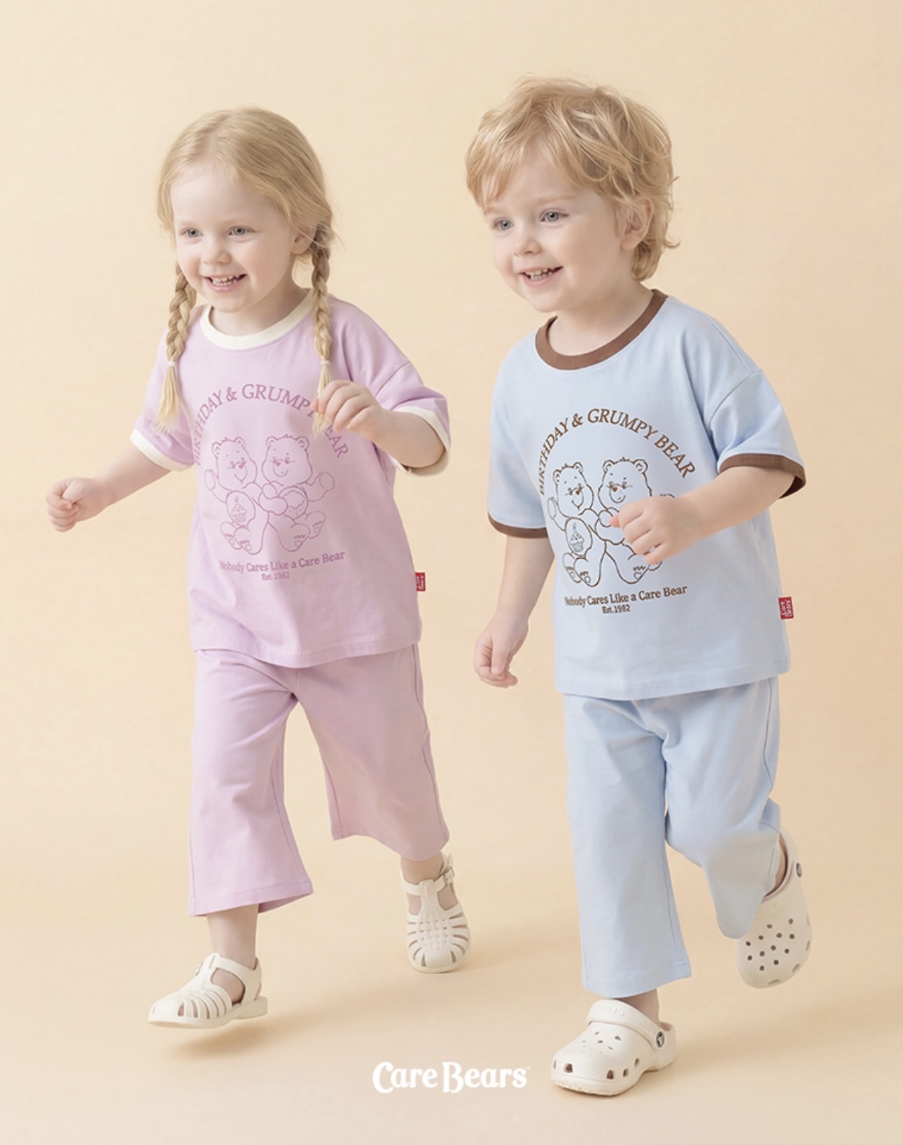 ☀️預訂 韓國直送☀️🇰🇷正版Care Bears兩色生日暴躁小熊印花七分上下套裝