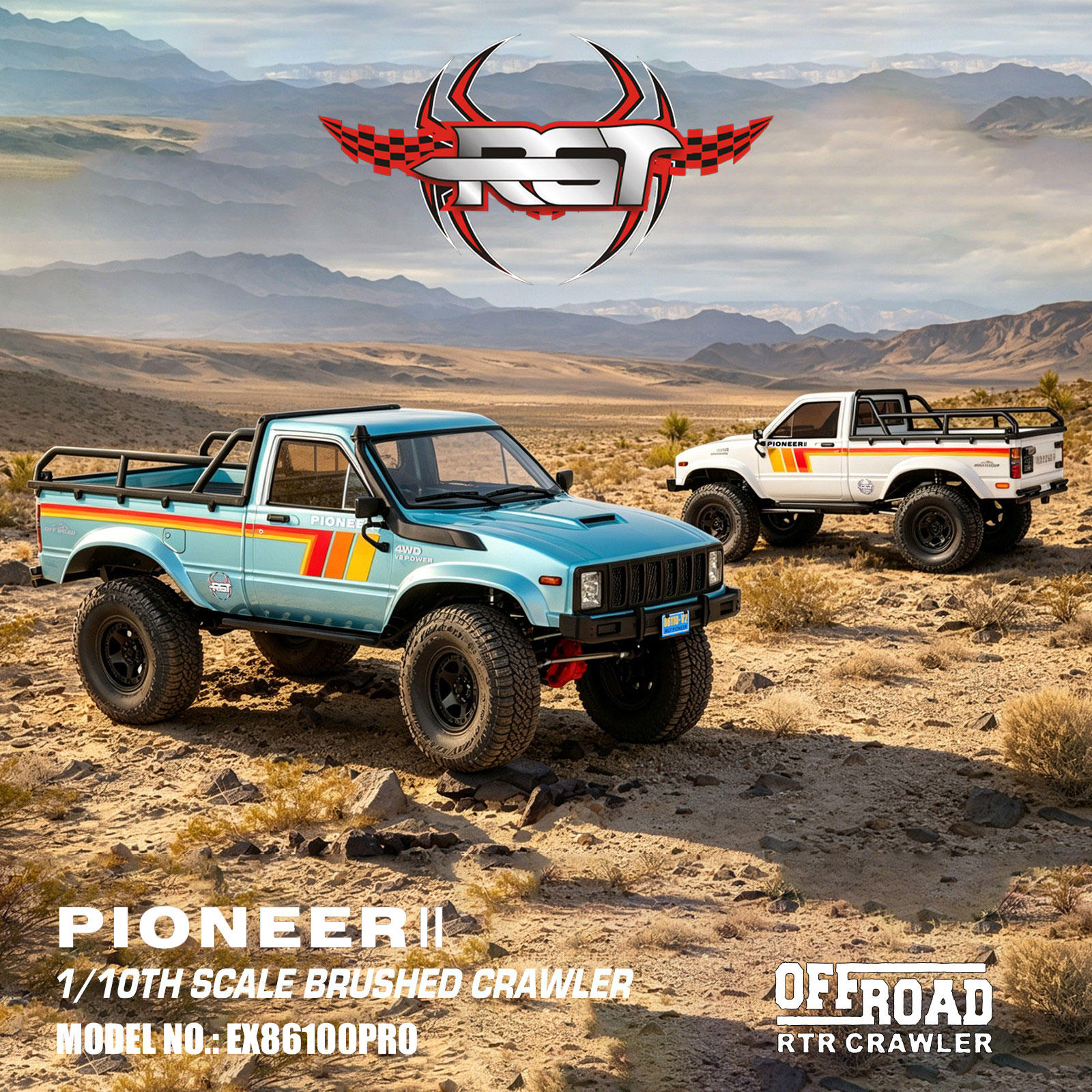 瑞泰 RGT EX86100PRO 1:10 無刷遙控攀爬車 PIONEER II 雙速