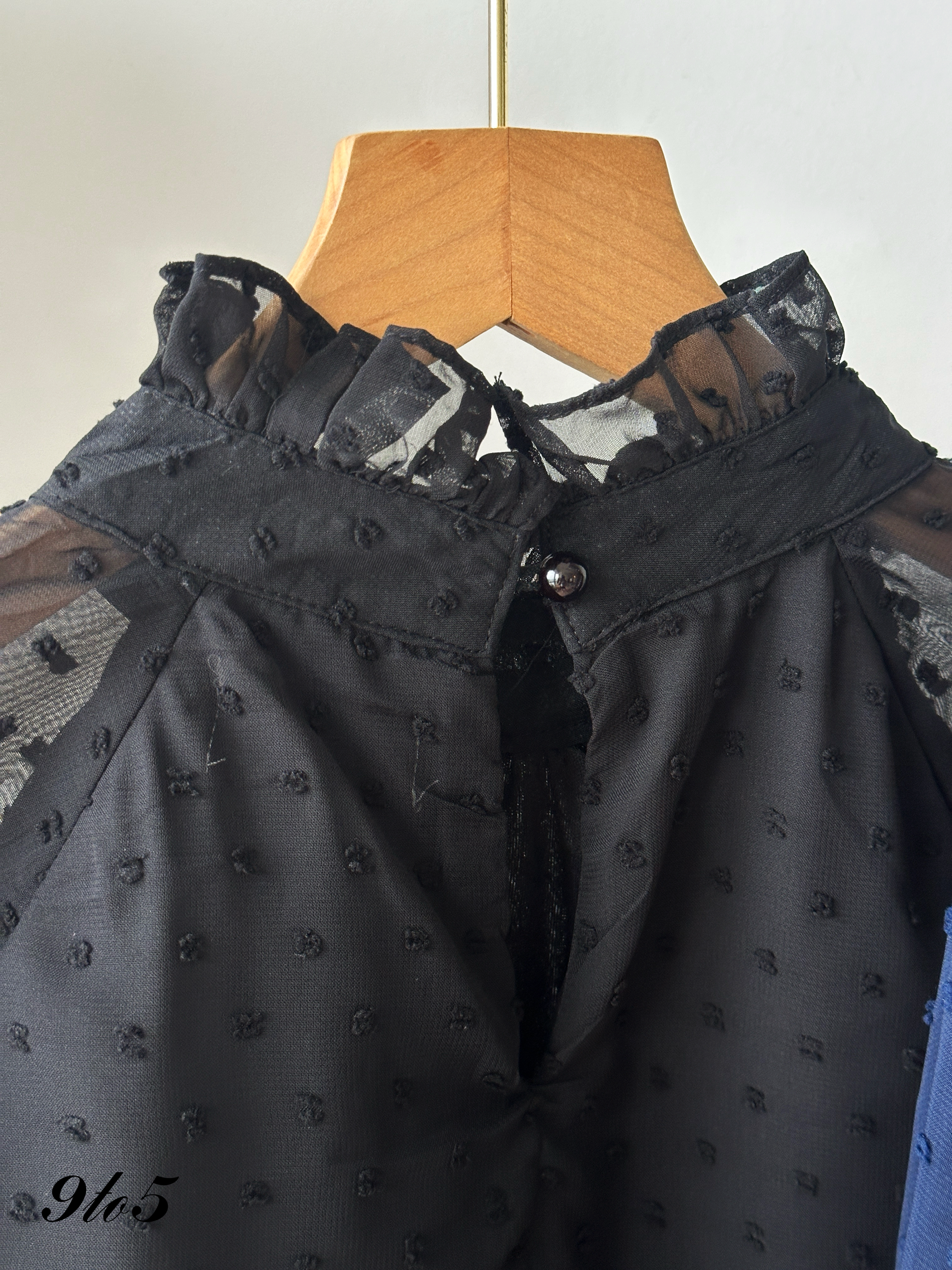 T4405 Ruffle Mock Neck Shirt - 3 Colors 