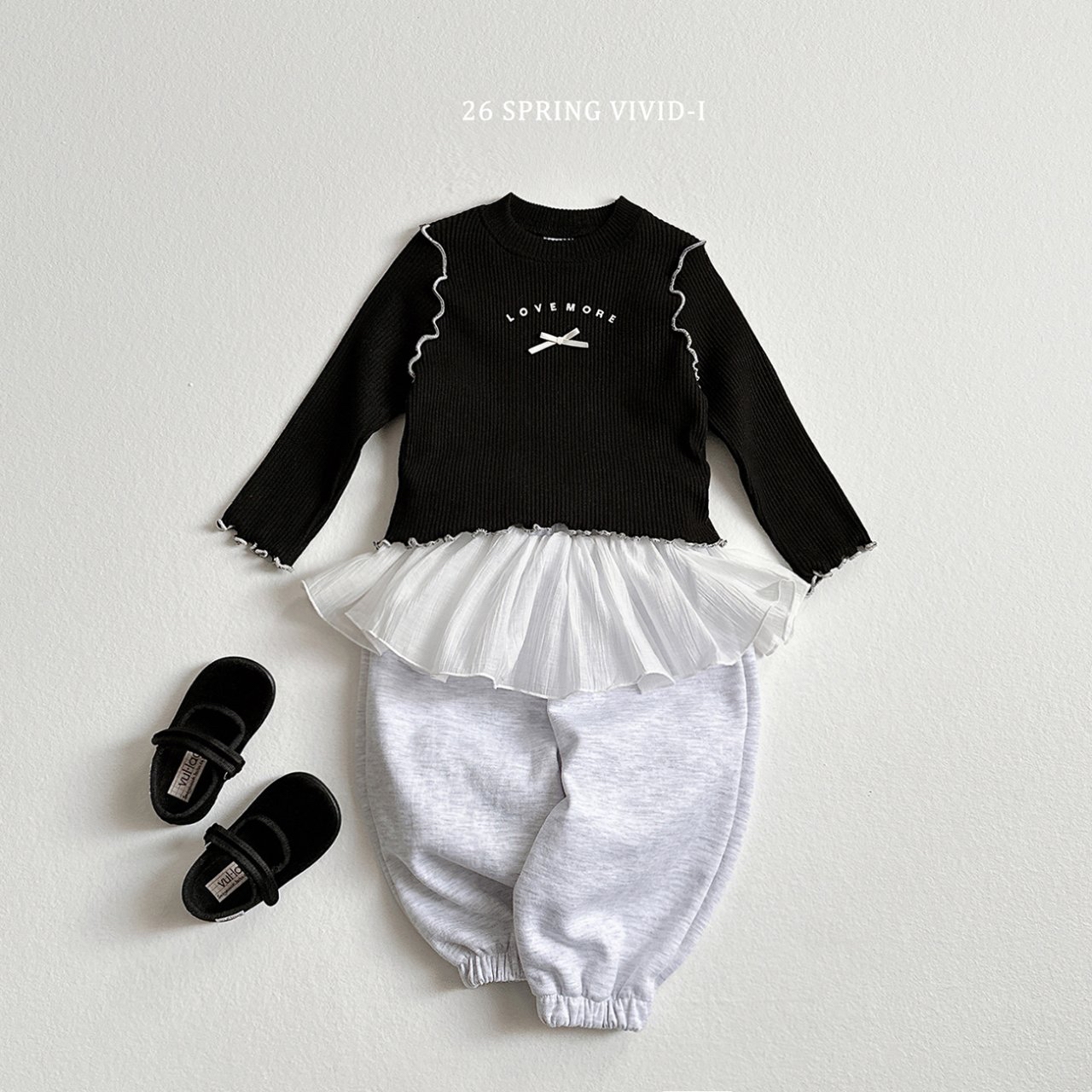 🌸預訂 韓國直送🌸🇰🇷VIVIDI三色芭蕾荷葉邊束腳運動褲