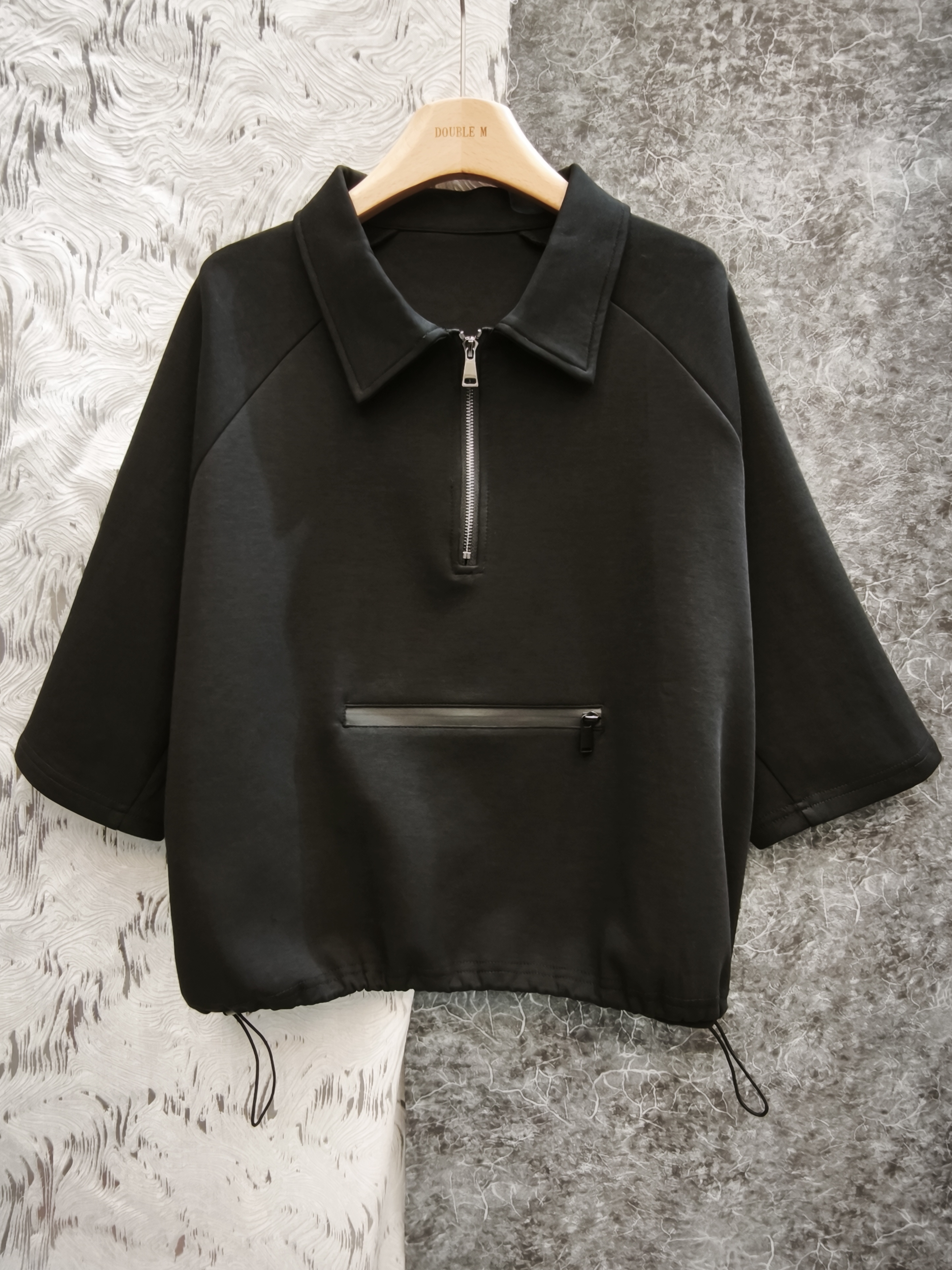 舒適空氣棉反領半開Tee