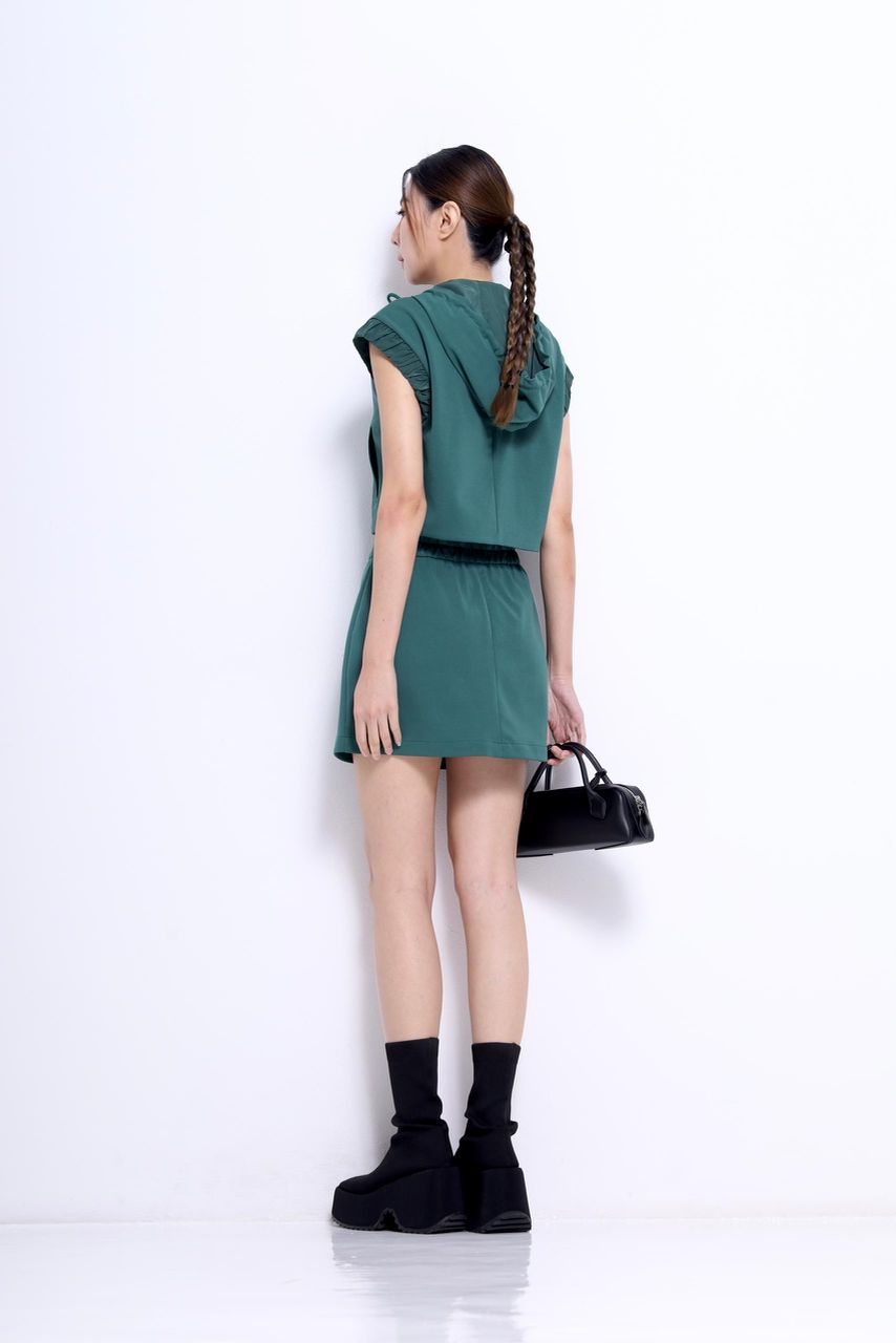 后面塑胶头套装裤裙 1403