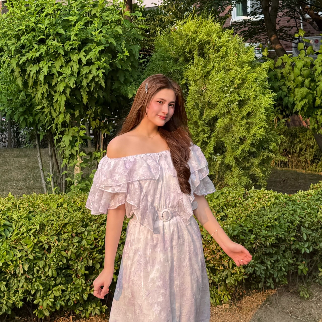 The Garden Floral Shimmer Dress *Premium Designer Brand*