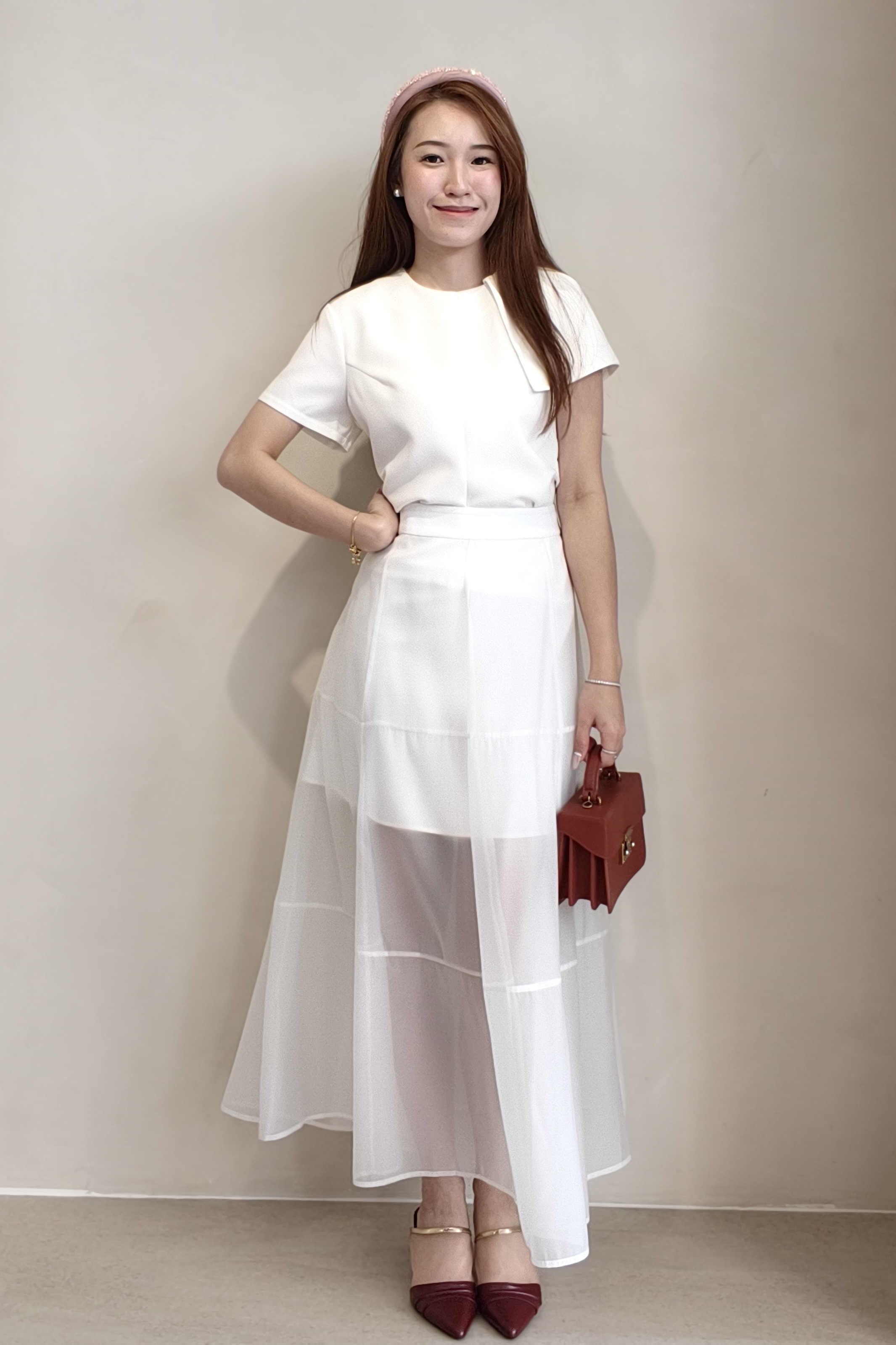 3339 Elara Draped Collar Blouse