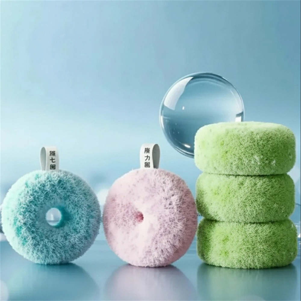 抗菌浴室清潔球 水池臺面清潔刷 魔力擦 清潔 藍色 [平行進口] HK2686