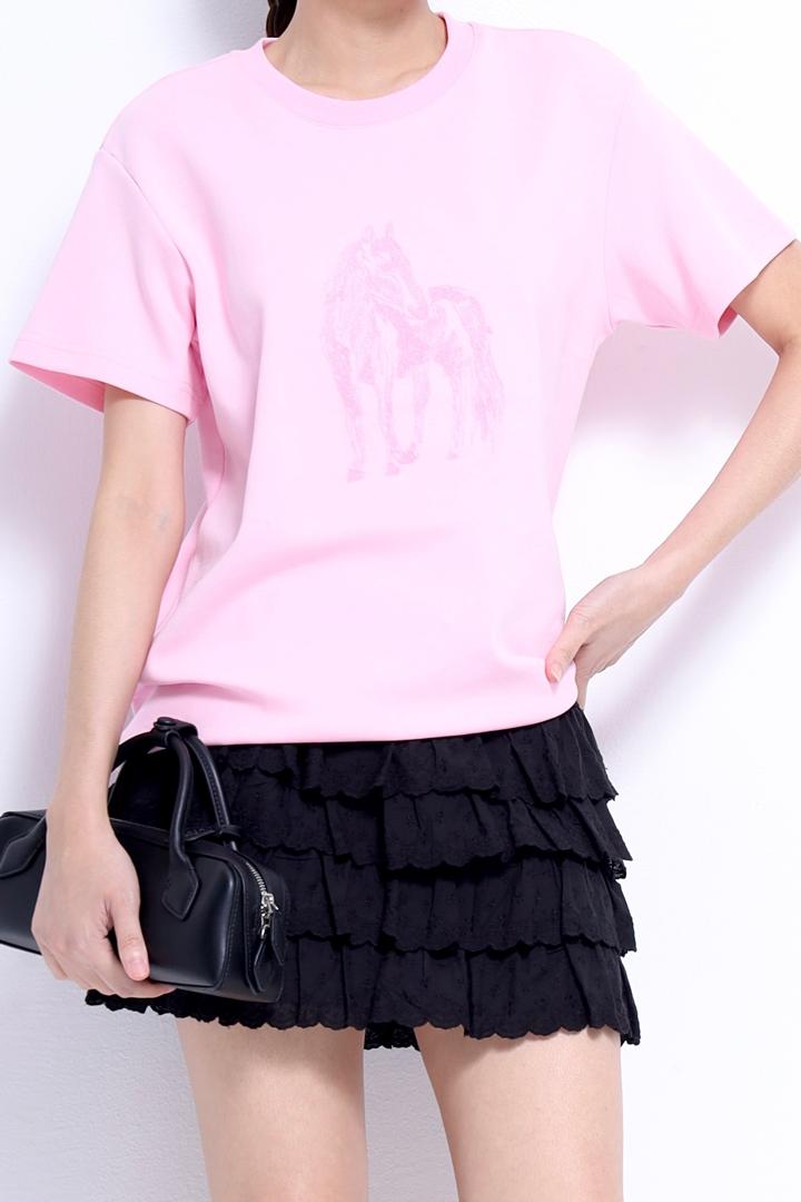 CS1413 COTTON LACEY TIERED SKIRT