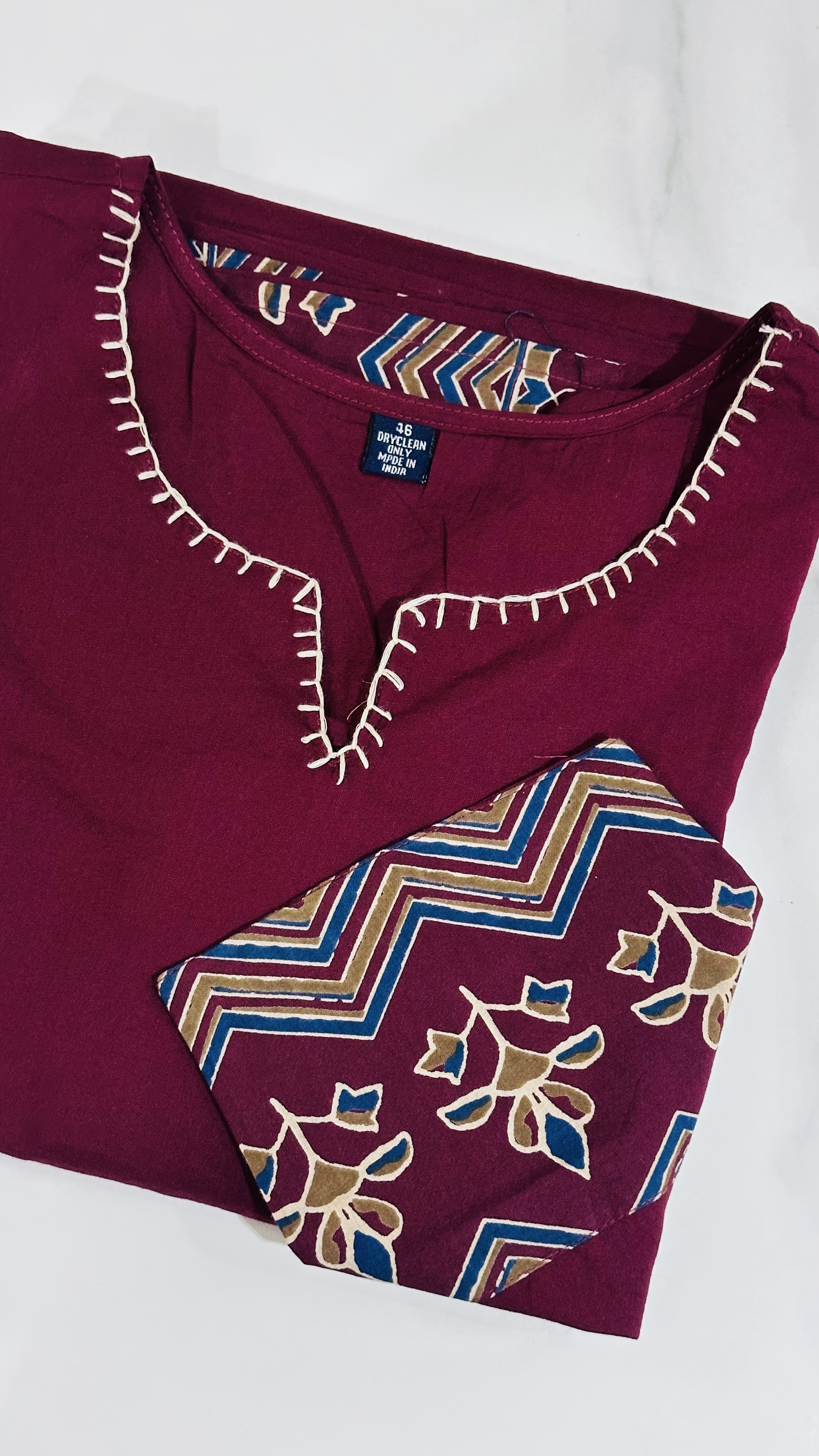  (Plus) Maroon Kurti 