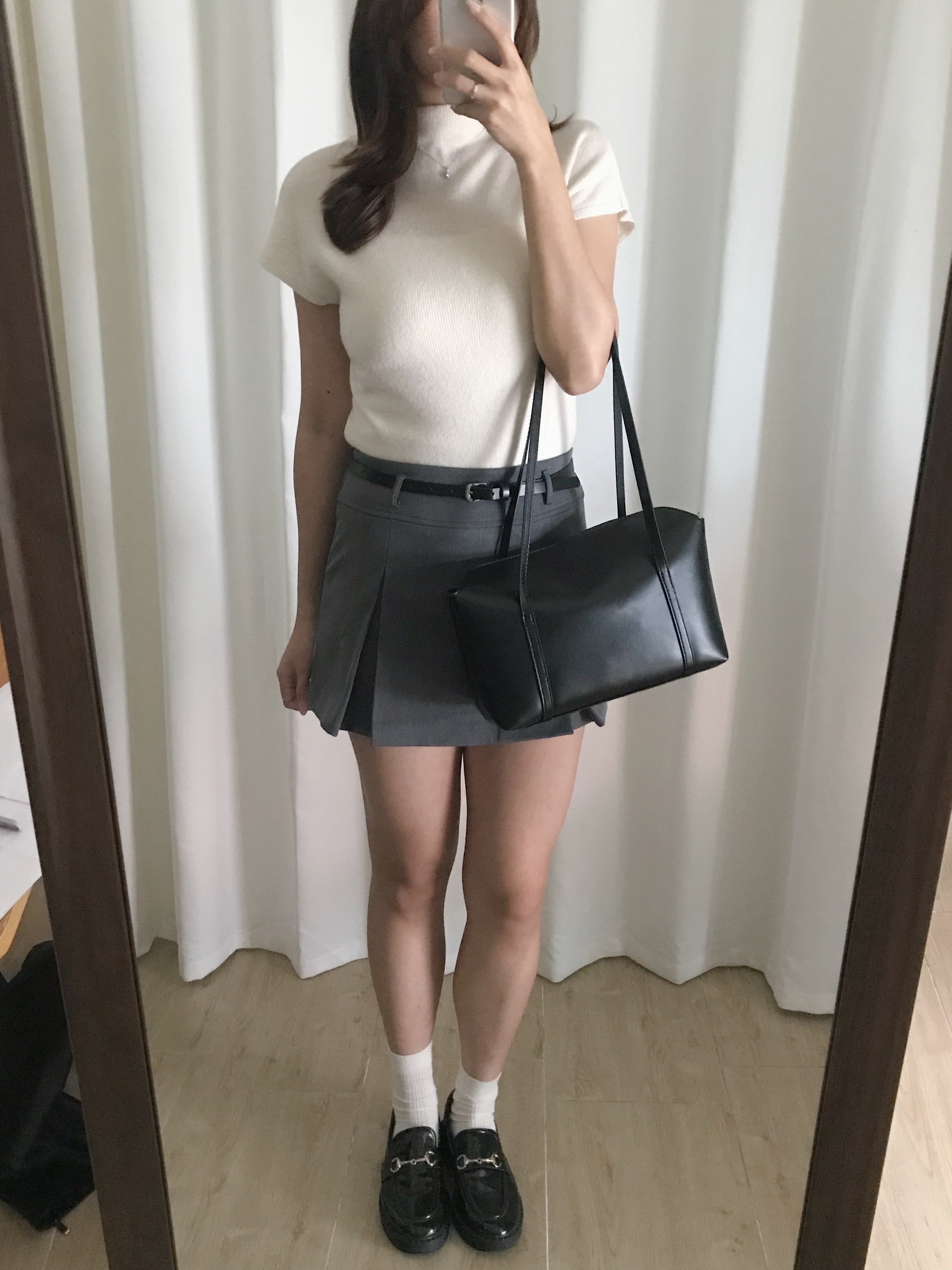 溫柔半高領針織短袖上衣(五色入)