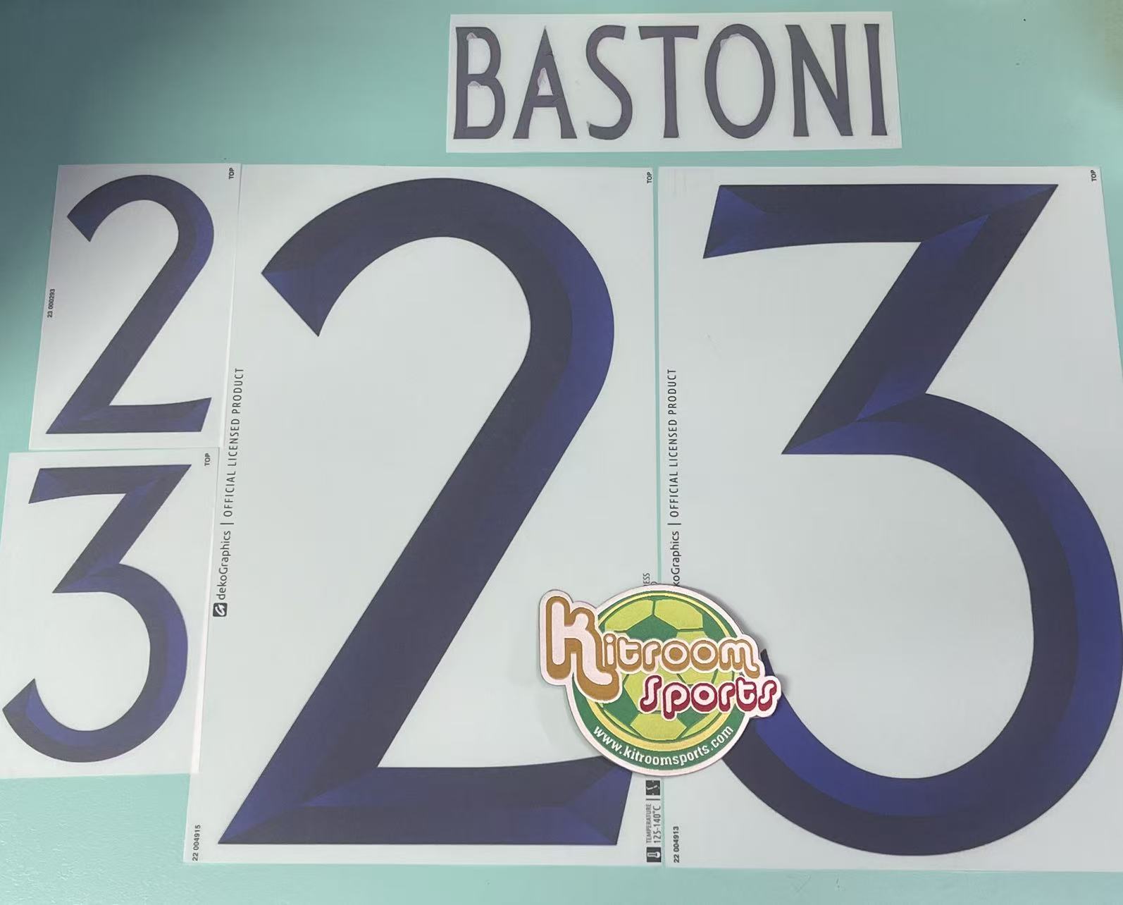 2023 Italy Away Nameset #23 BASTONI