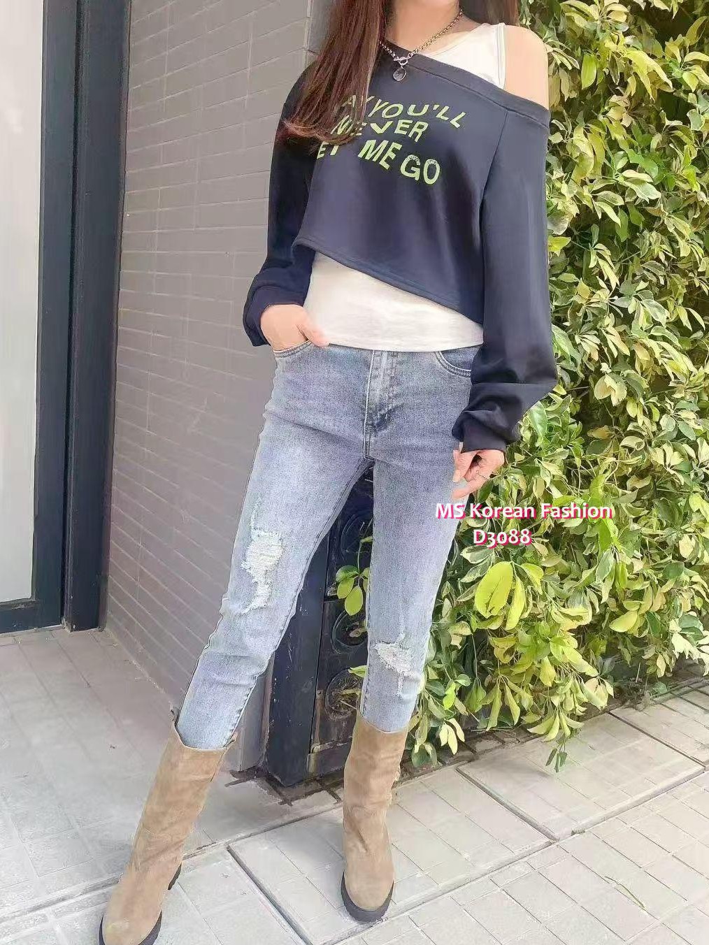 D3088 韓國🇰🇷小爛位slimcut牛