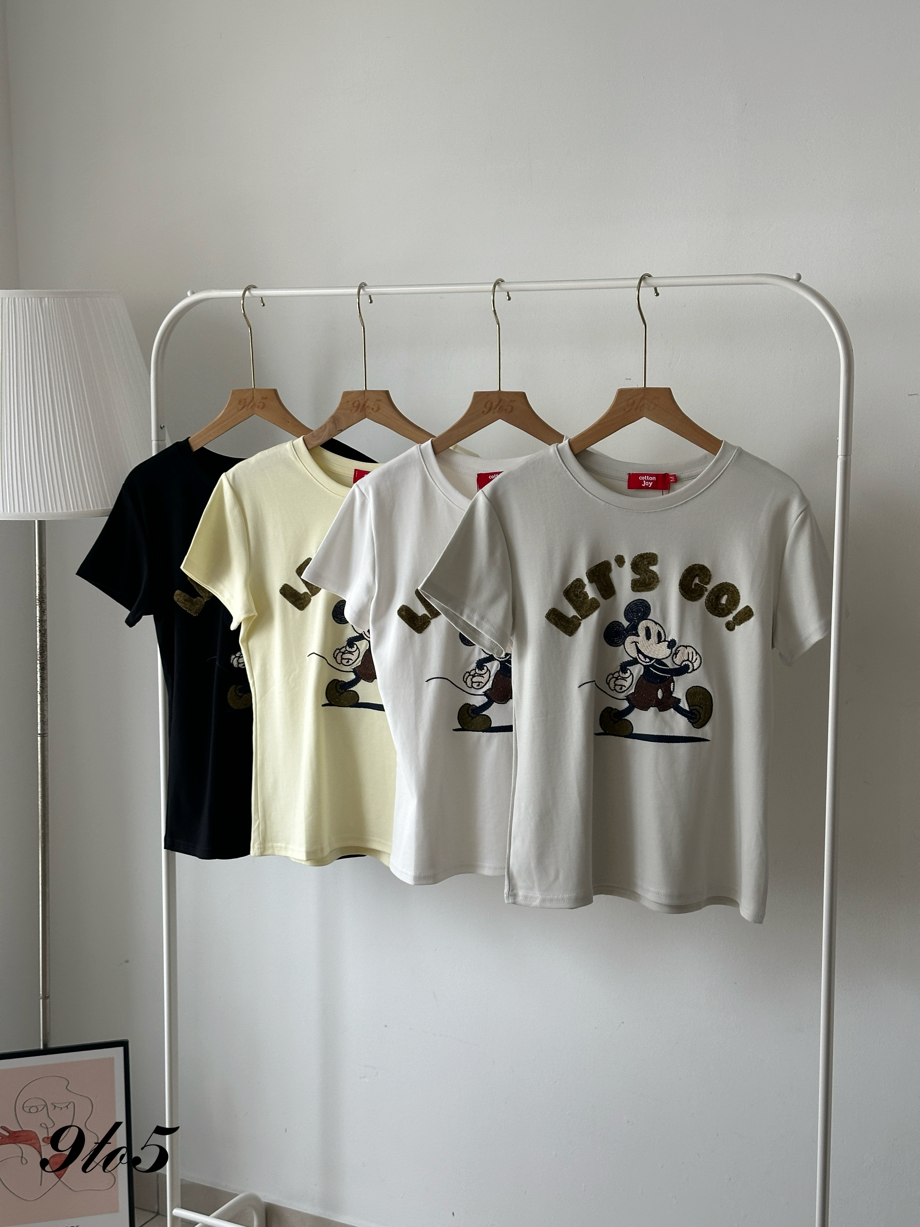 T4234 Embroidery Mickey Tee