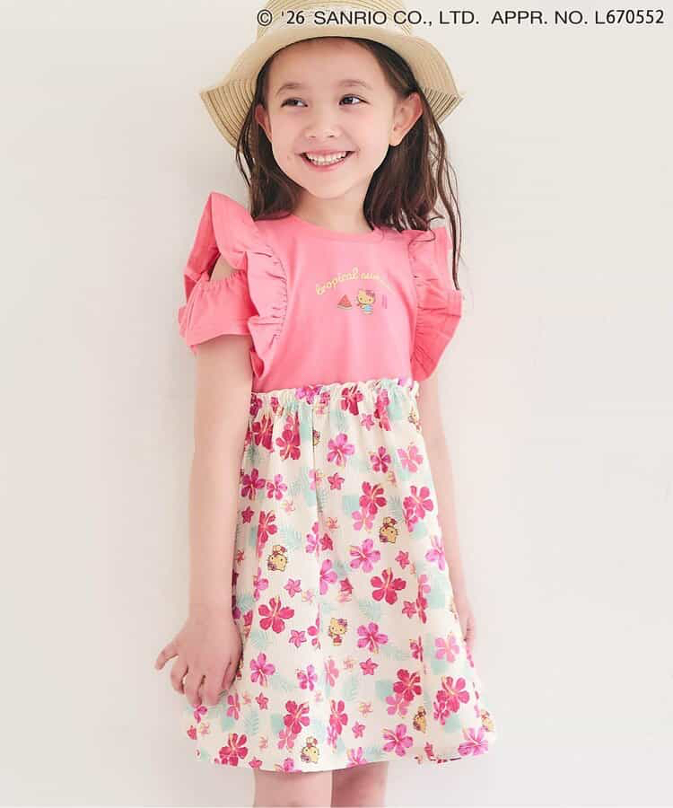 🇯🇵預訂 日本直送🇯🇵Apres les cours x Sanrio系列三色烘烤人物印花花卉滿拼接荷葉邊連身裙