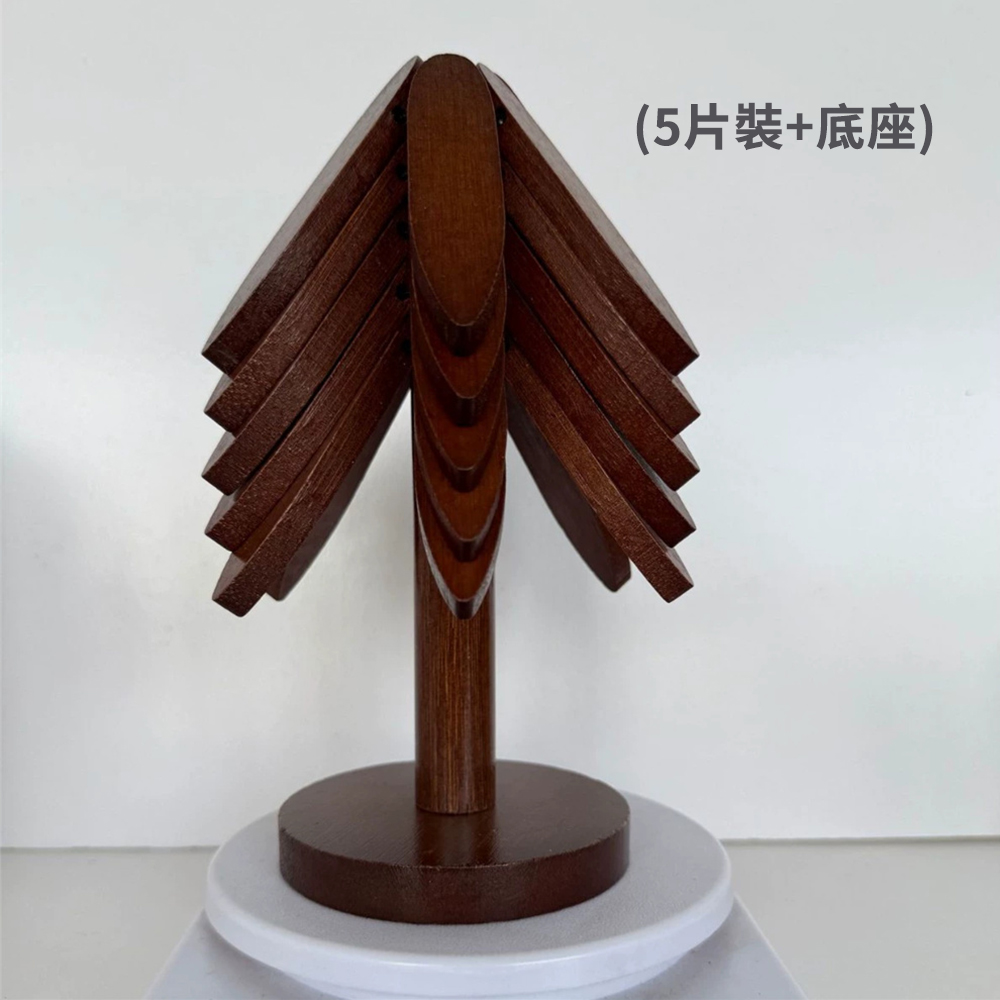 創意裝飾隔熱墊 防燙墊 楠竹檯面擺件 高溫杯墊 鍋墊 [平行進口] HK2744